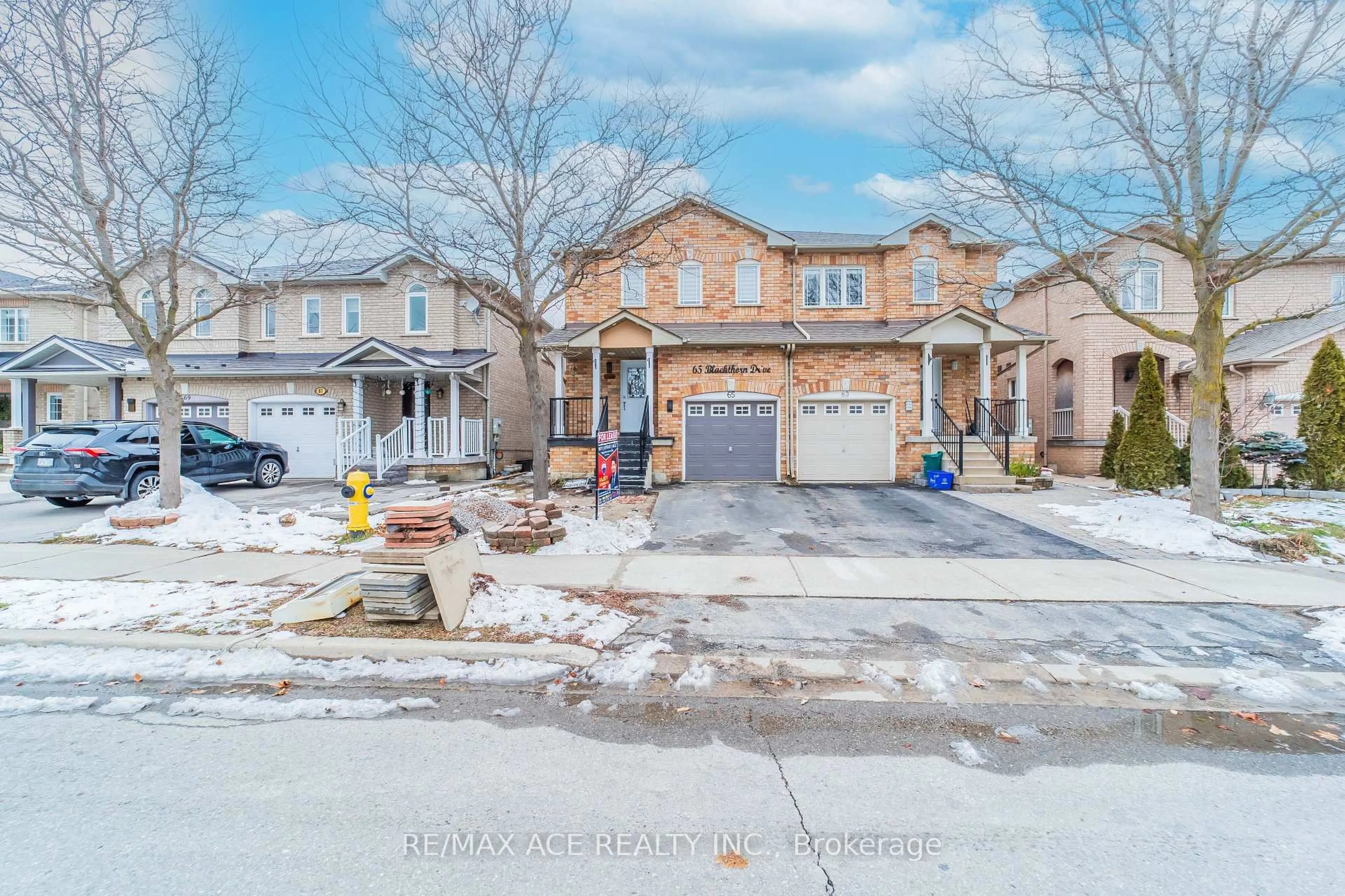 Home with brick exterior material, street for 65 Blackthorn Dr, Vaughan Ontario L6A 3N5