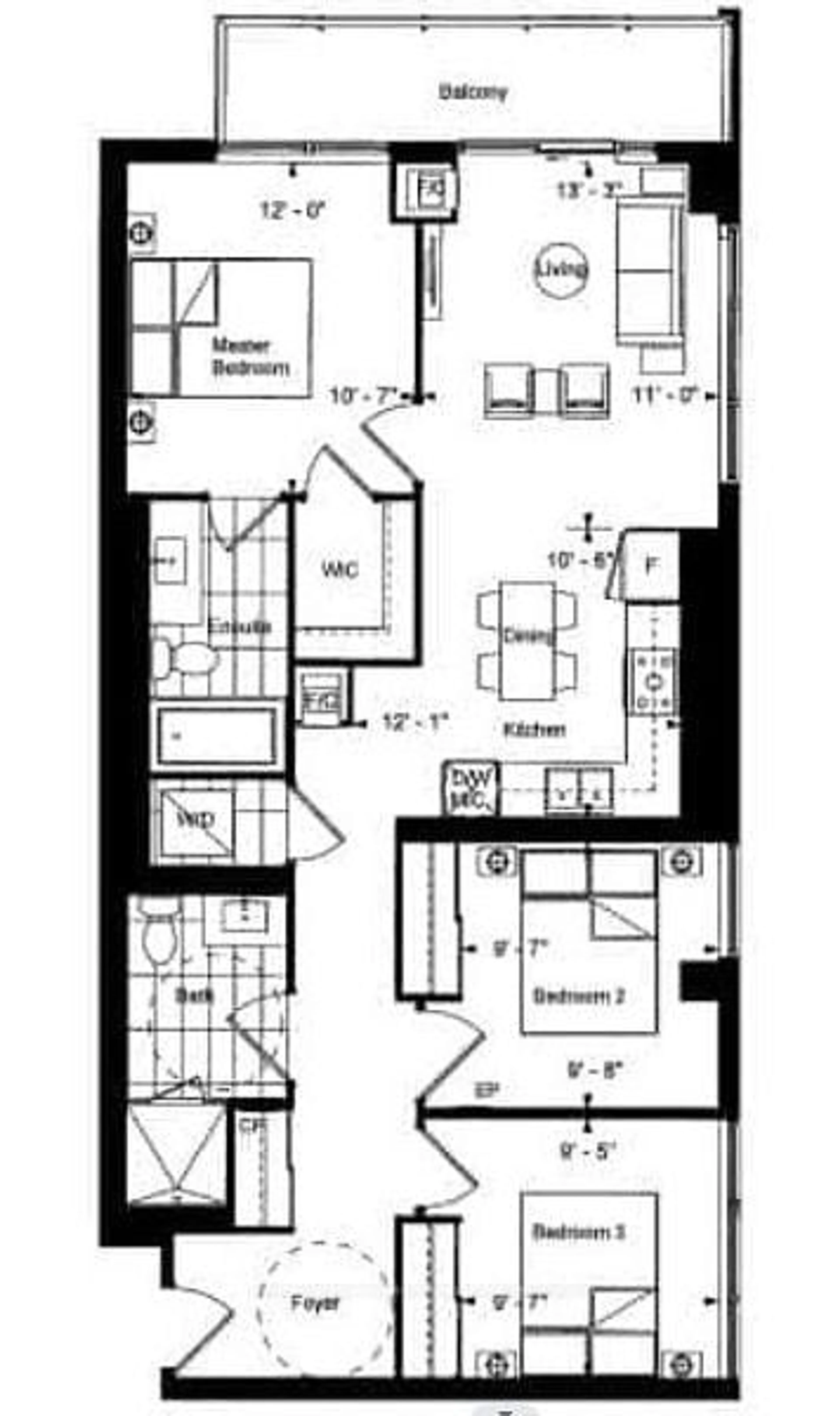 Floor plan for 18 Water Walk Dr #303, Markham Ontario L3R 6L5
