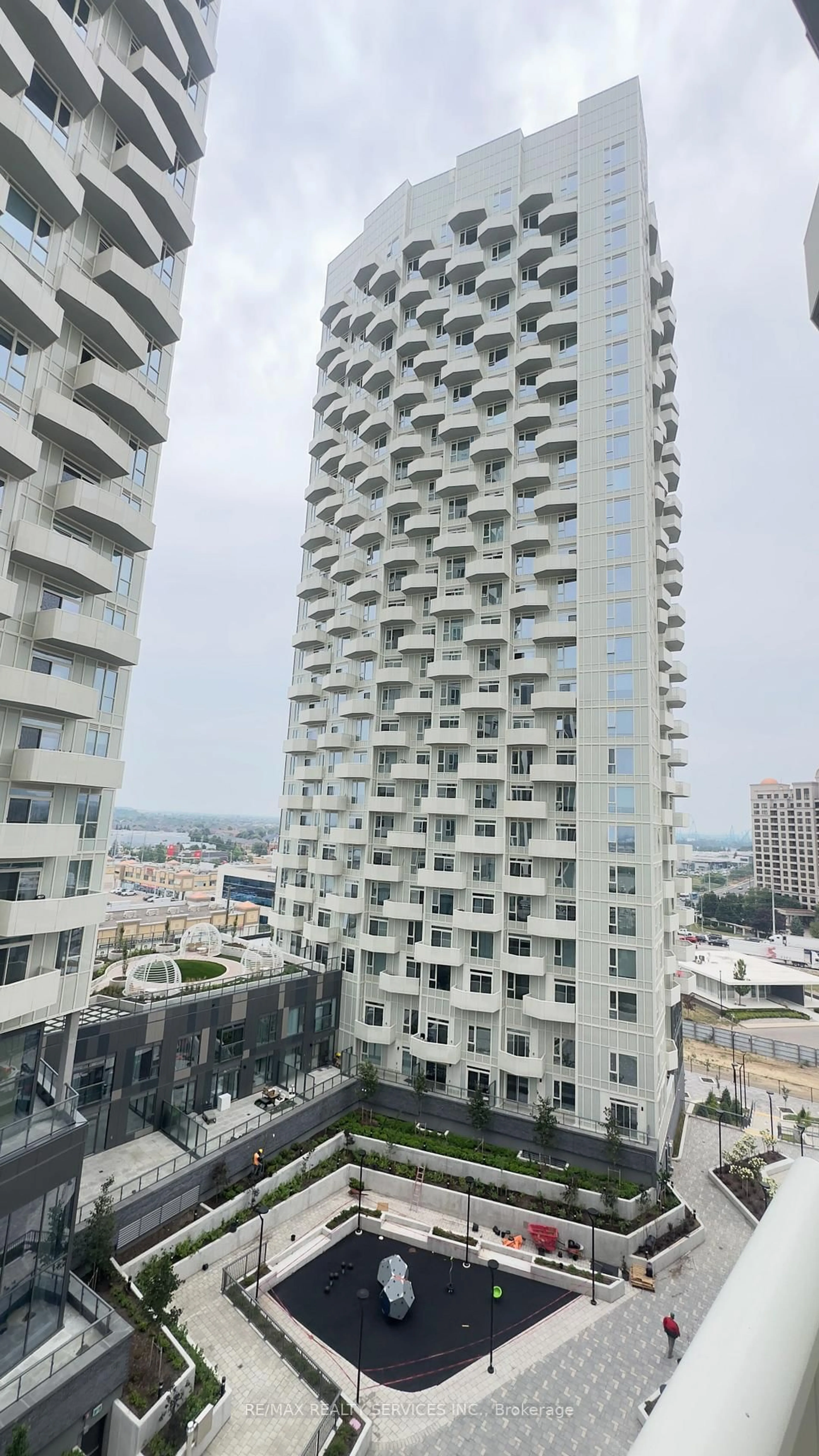 Balcony in the apartment, city buildings view from balcony for 474 Caldari Rd Rd #911, Vaughan Ontario L4K 0R5