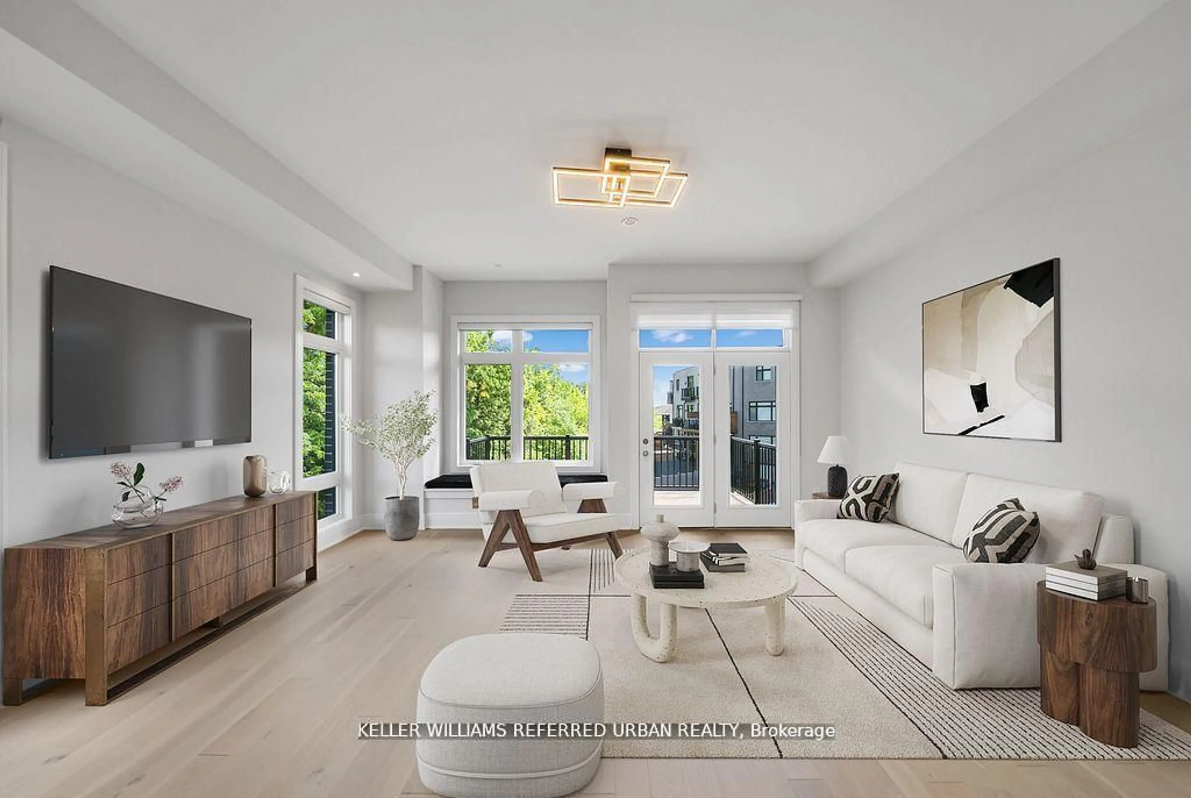 Living room with furniture, ceramic/tile floor for 147 Lebovic Campus Dr, Vaughan Ontario L6A 5A1