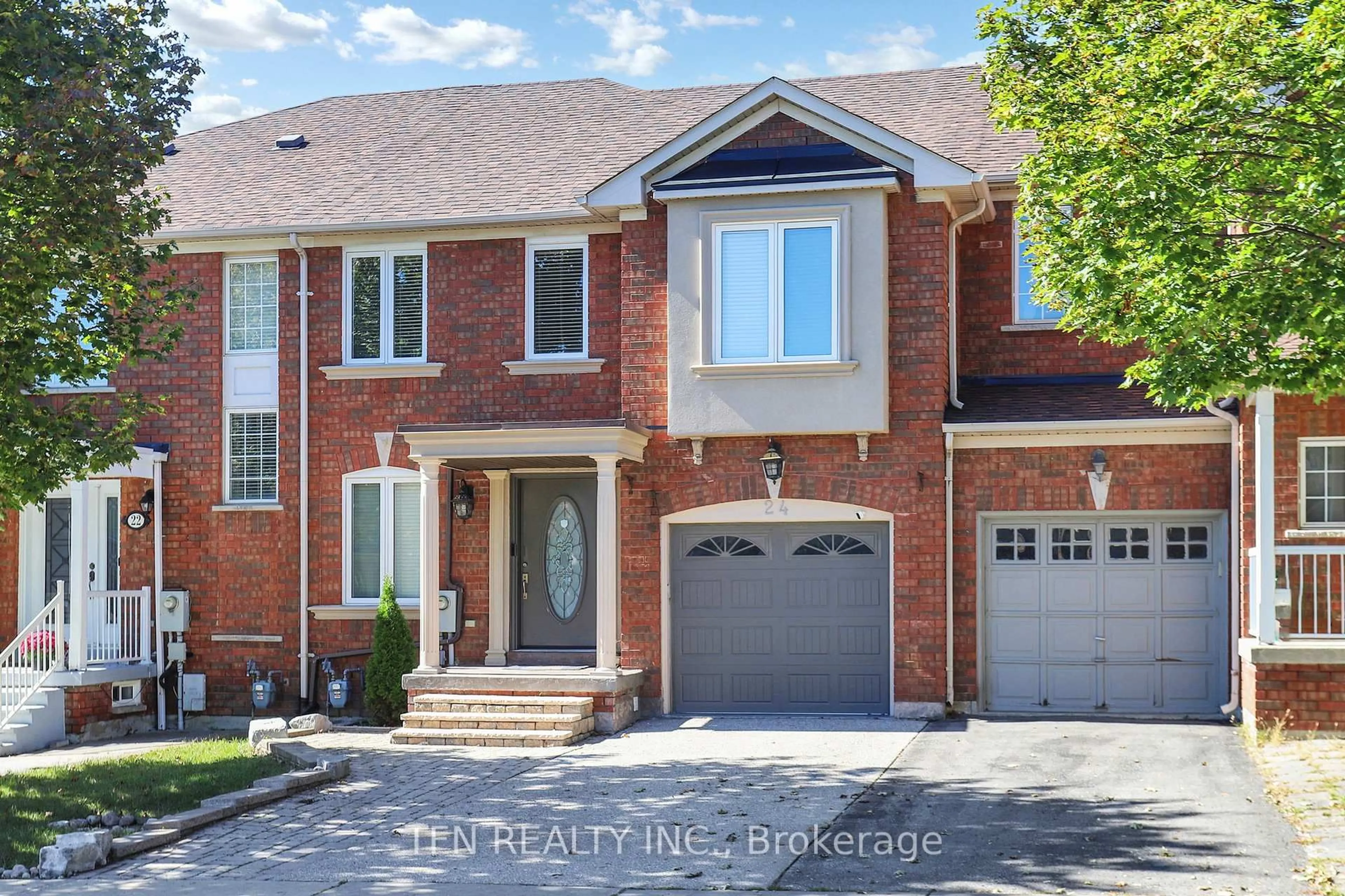 Home with brick exterior material, street for 24 Lucerne Dr, Vaughan Ontario L4H 2Y2