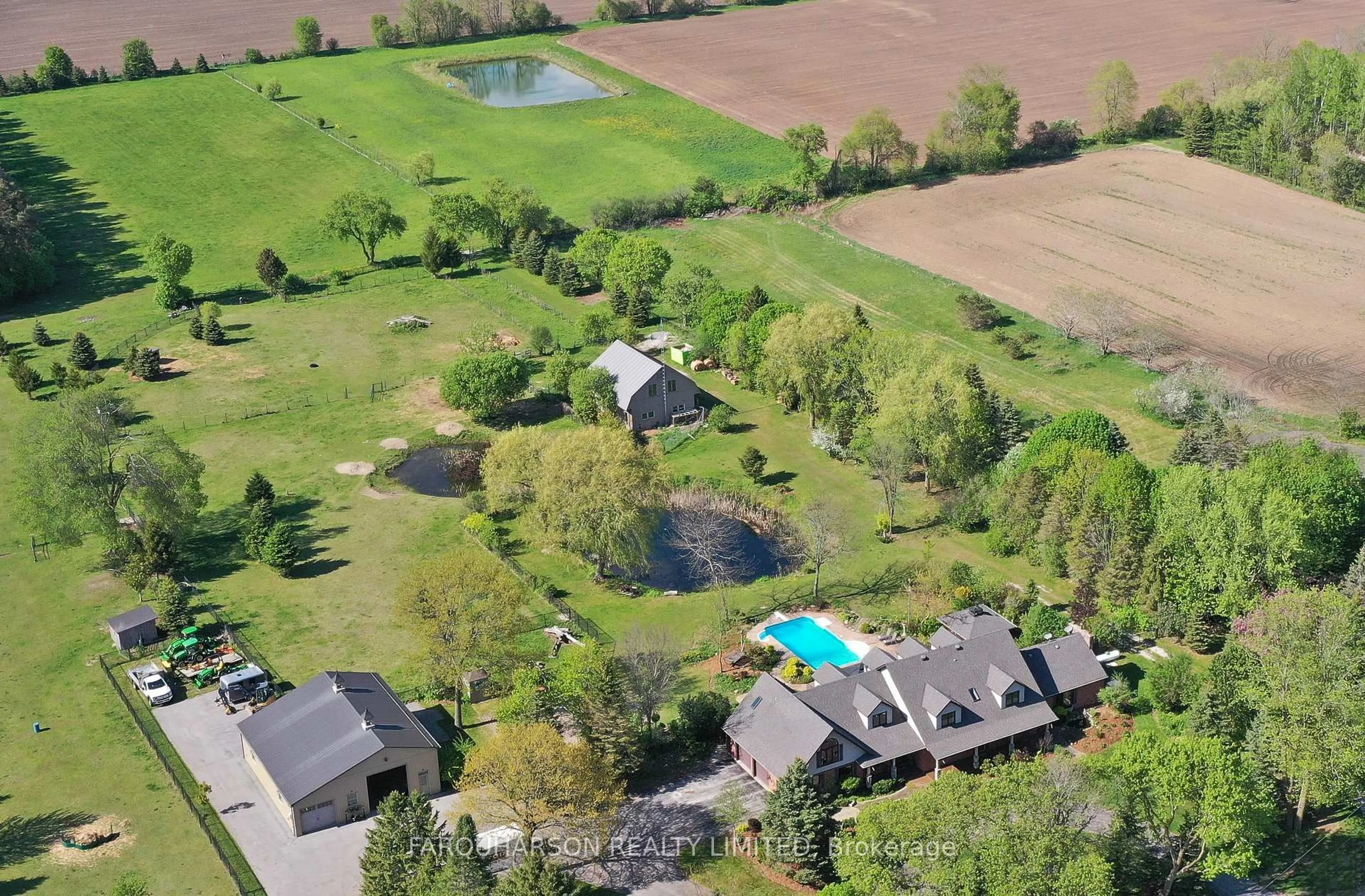 A pic from outside/outdoor area/front of a property/back of a property/a pic from drone, water/lake/river/ocean view for 736 Ball Rd, Uxbridge Ontario L9P 1R2