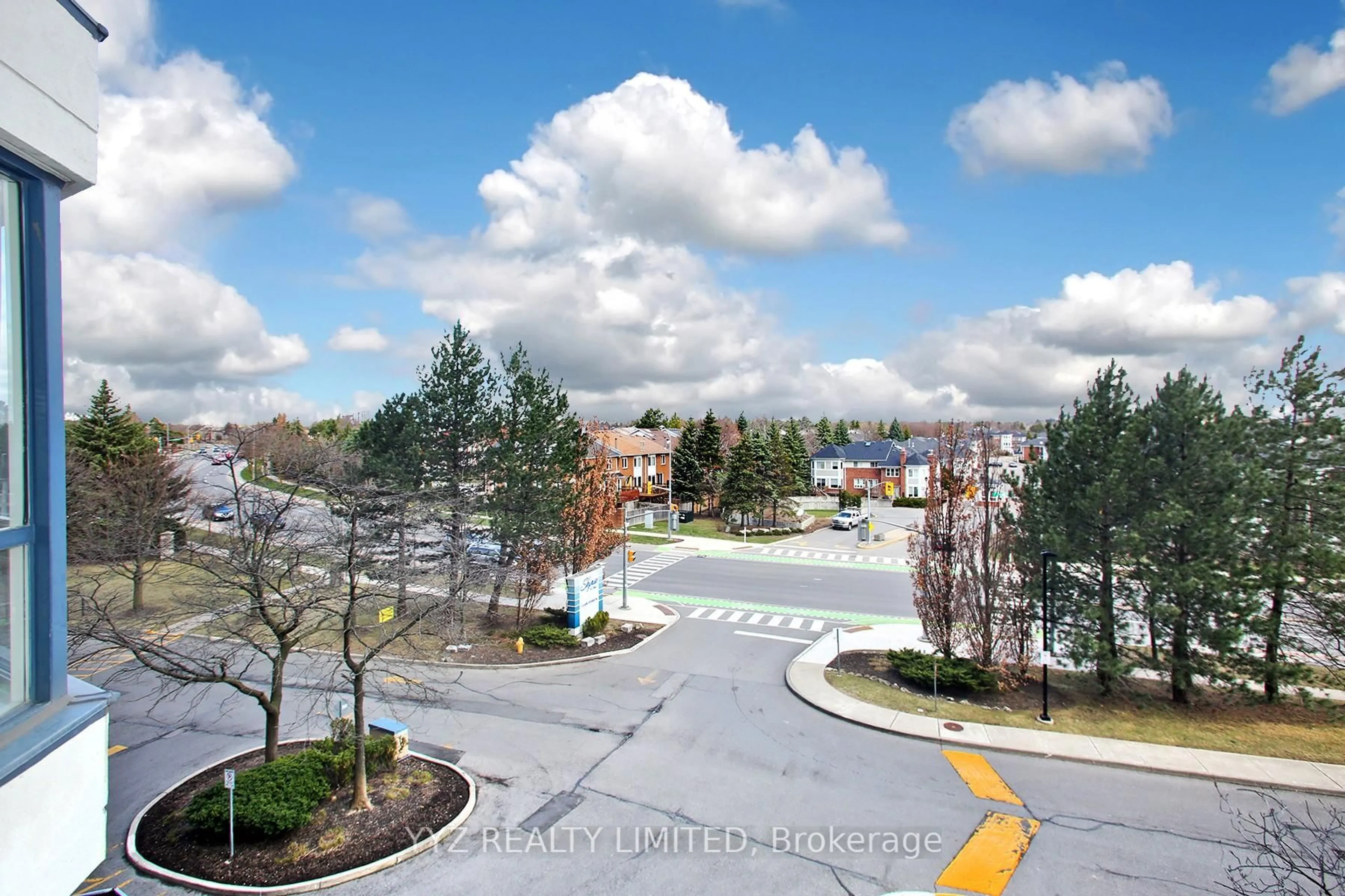 A pic from outside/outdoor area/front of a property/back of a property/a pic from drone, mountain view for 1 Clark Ave #407, Vaughan Ontario L4J 7Y6