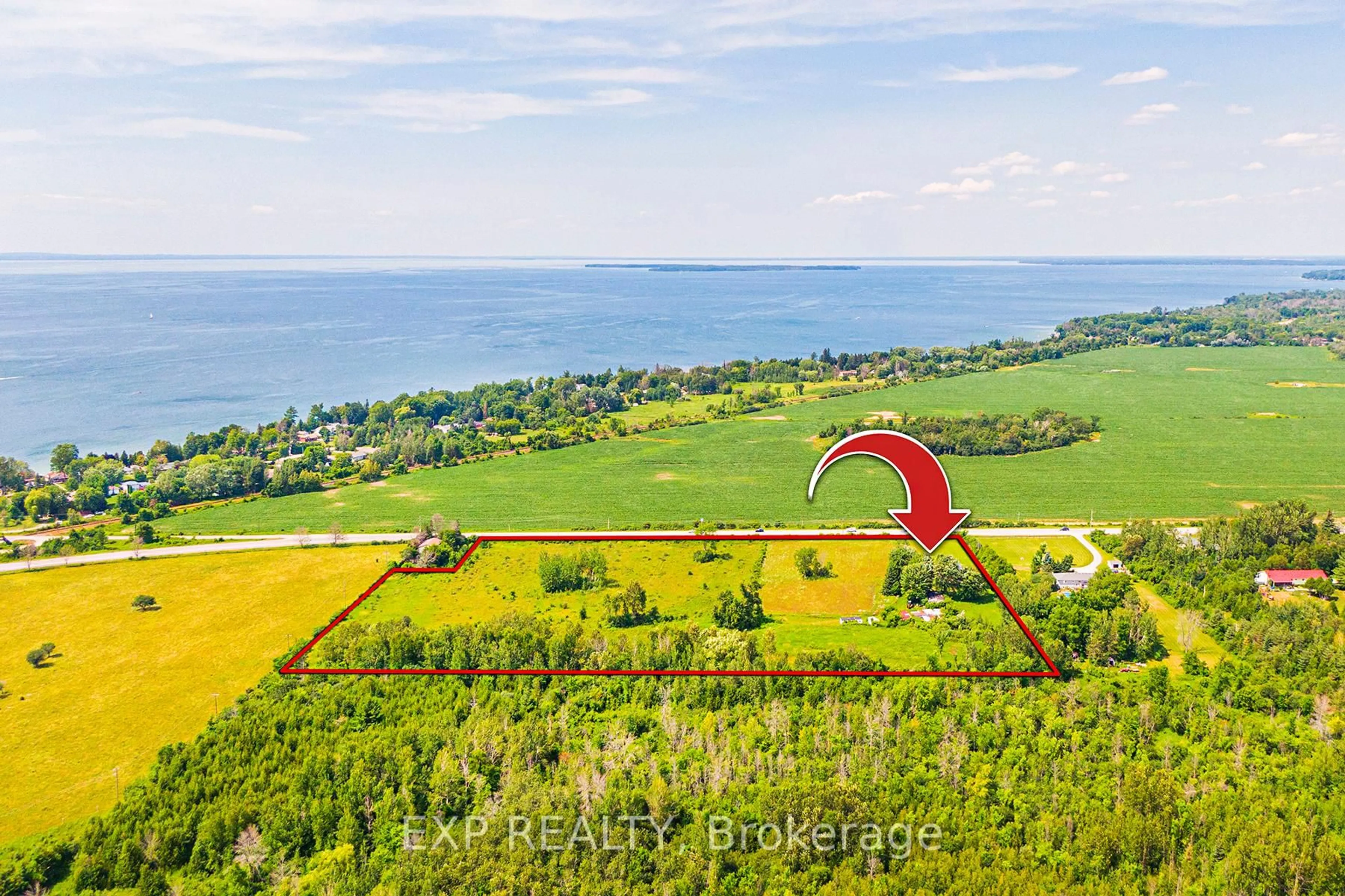 A pic from outside/outdoor area/front of a property/back of a property/a pic from drone, water/lake/river/ocean view for B130 Durham Regional 23 Rd, Brock Ontario L0K 1A0