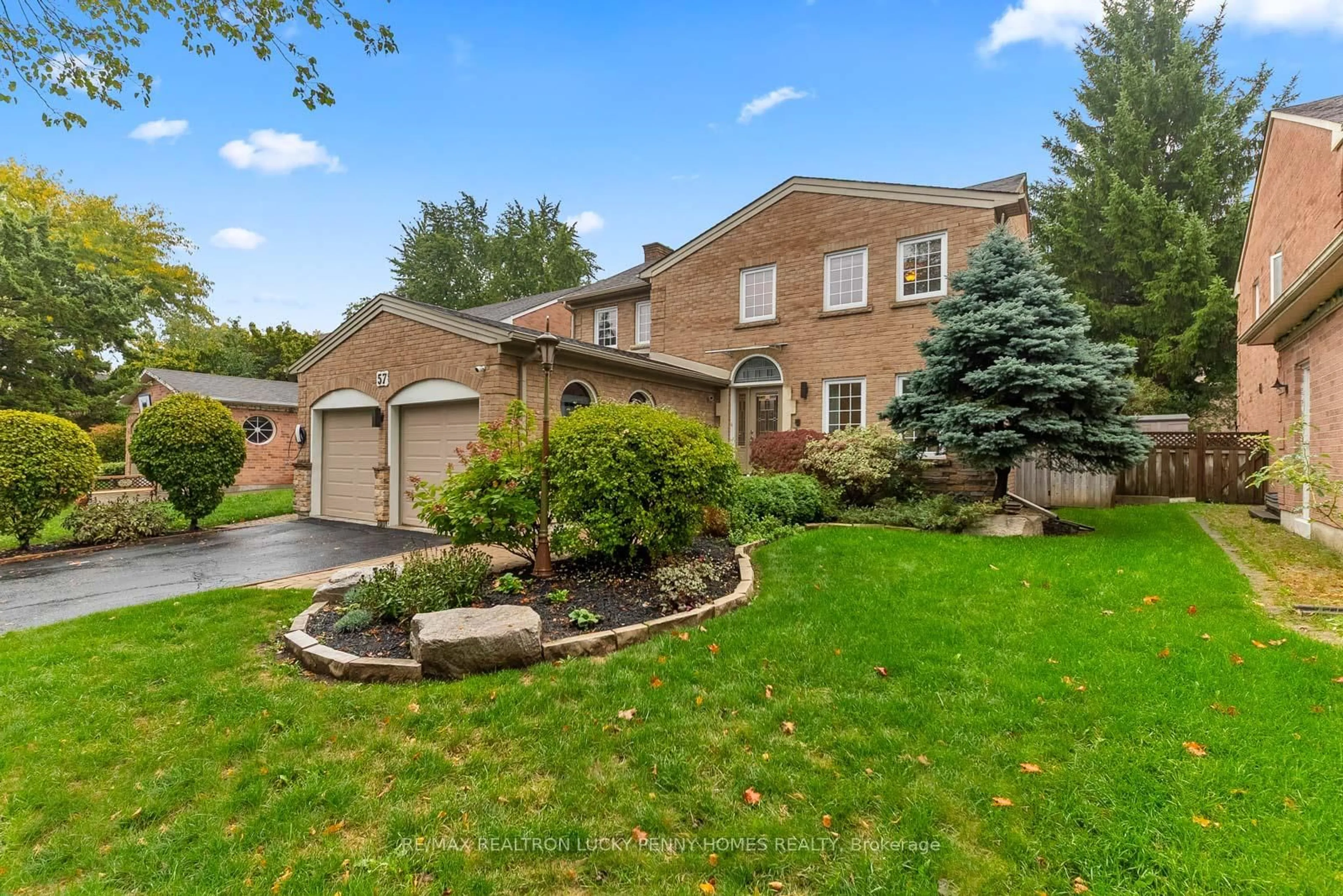 Home with brick exterior material, street for 57 Longwater Chse, Markham Ontario L3R 4A7