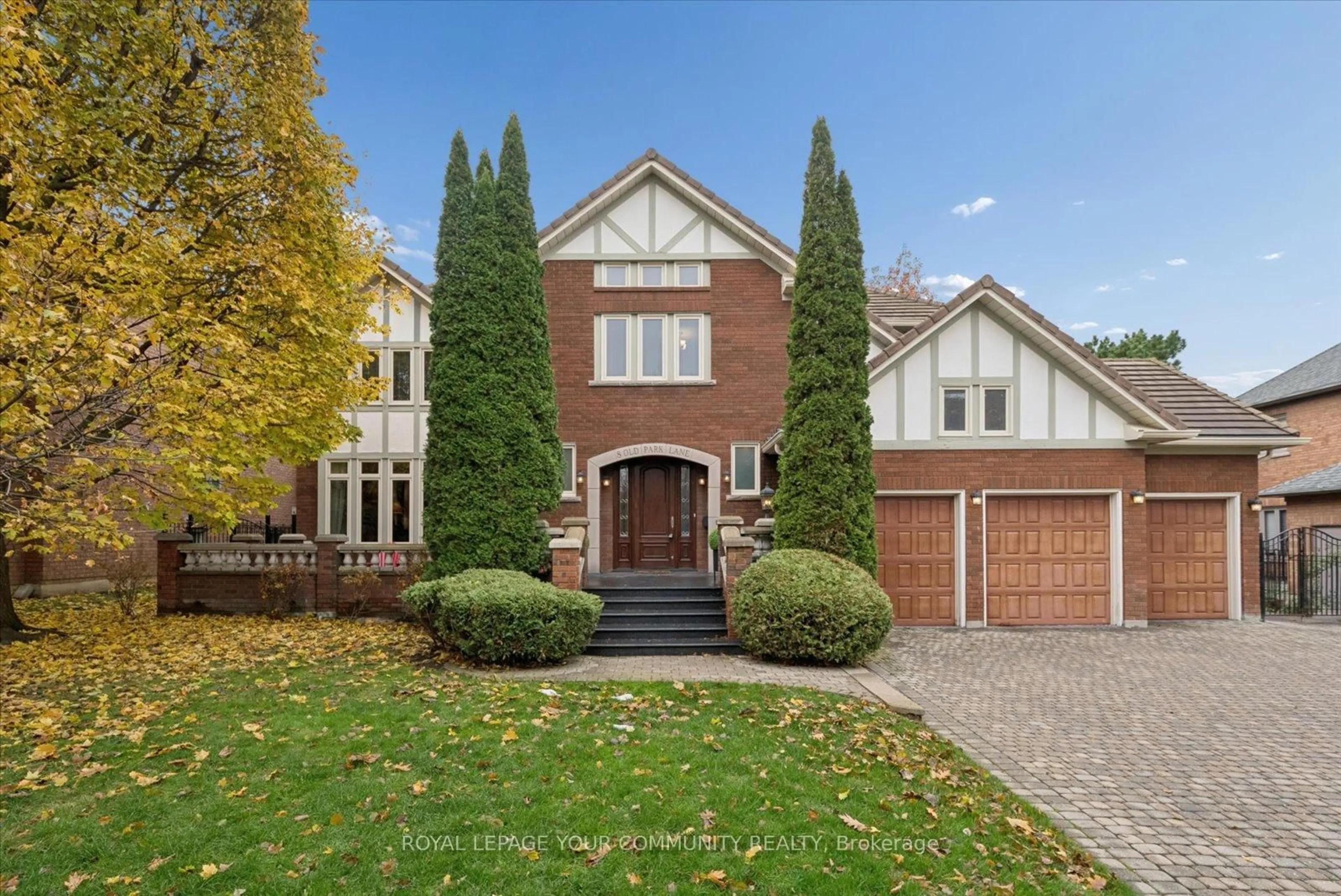 Home with brick exterior material, street for 8 Old Park Lane, Richmond Hill Ontario L4B 2L8