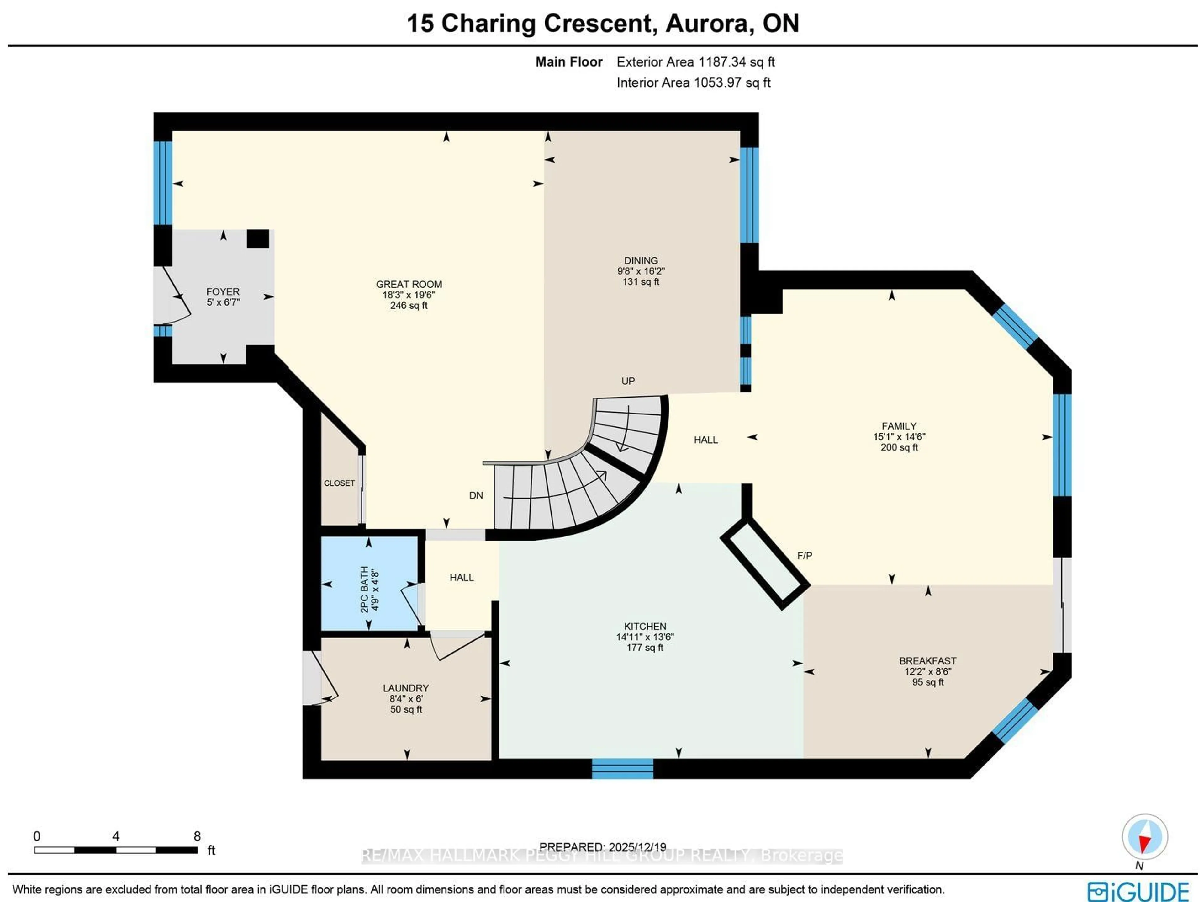 Floor plan for 15 Charing Cres, Aurora Ontario L4G 6P4