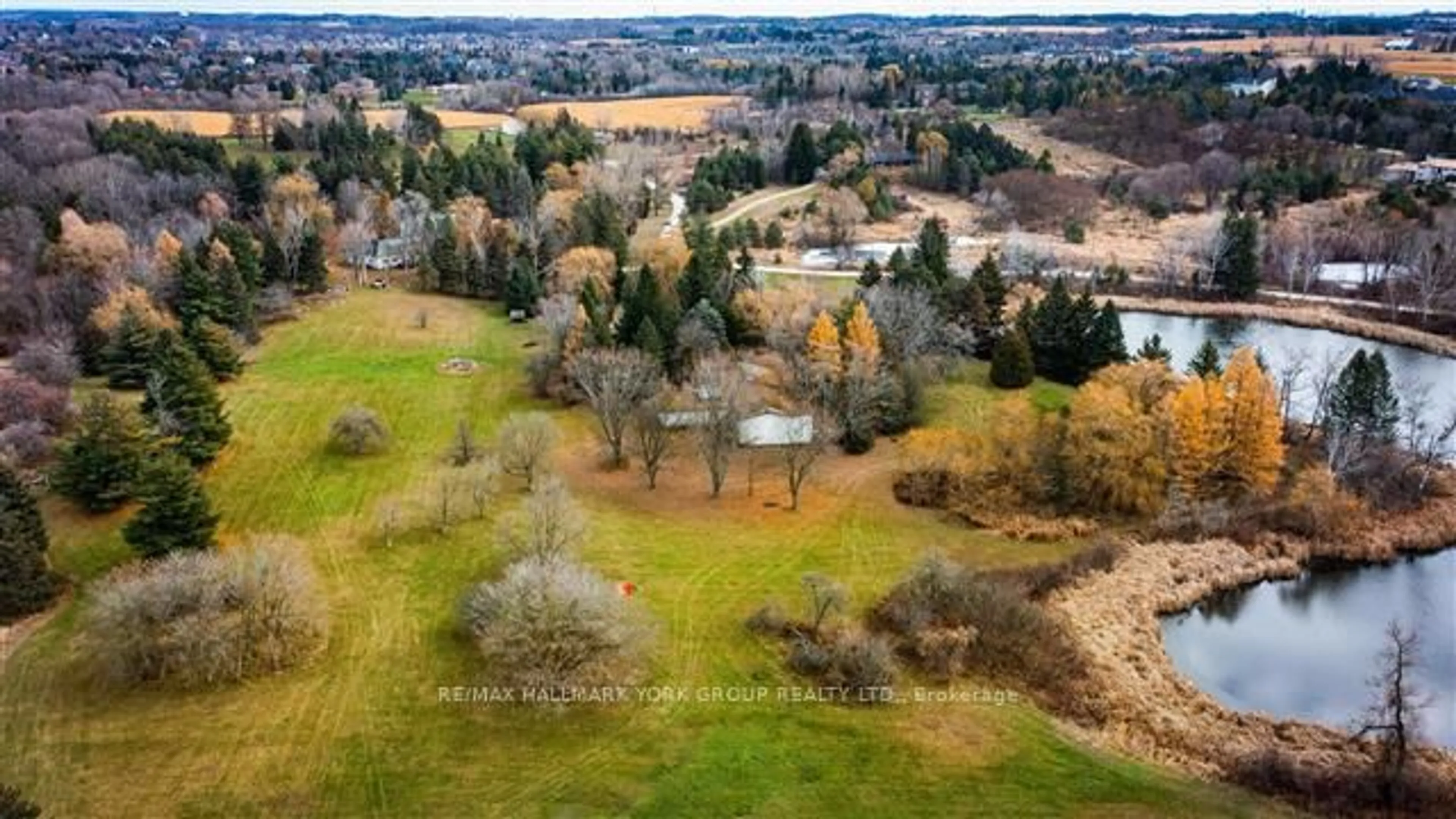A pic from outside/outdoor area/front of a property/back of a property/a pic from drone, forest/trees view for 250 South Summit Farm Rd, King Ontario L7B 1J8