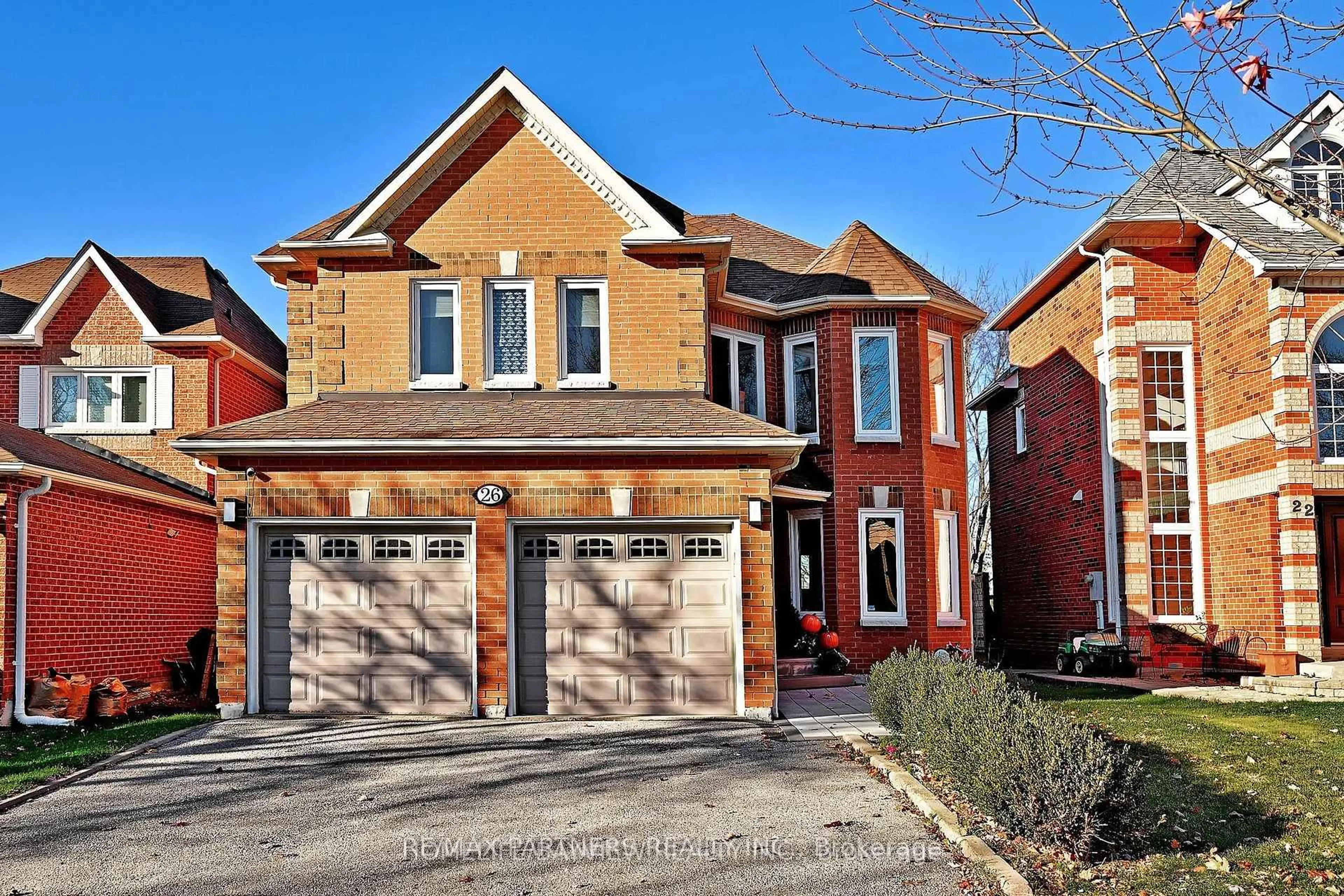 Home with brick exterior material, street for 26 Sandfield Dr, Aurora Ontario L4G 6R7