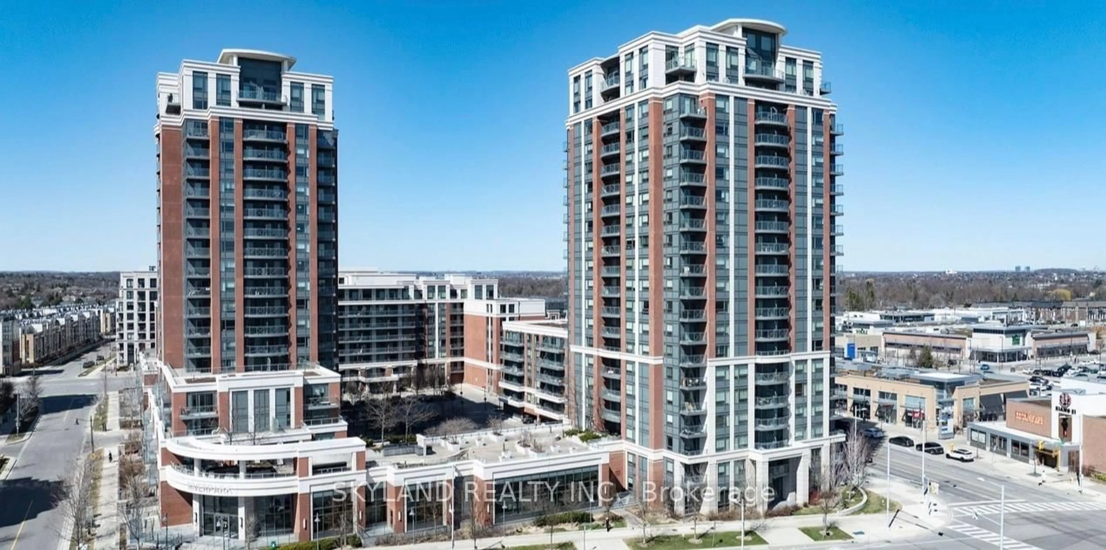 A pic from outside/outdoor area/front of a property/back of a property/a pic from drone, city buildings view from balcony for 8200 Birchmount Rd #1503, Markham Ontario L3R 9W1