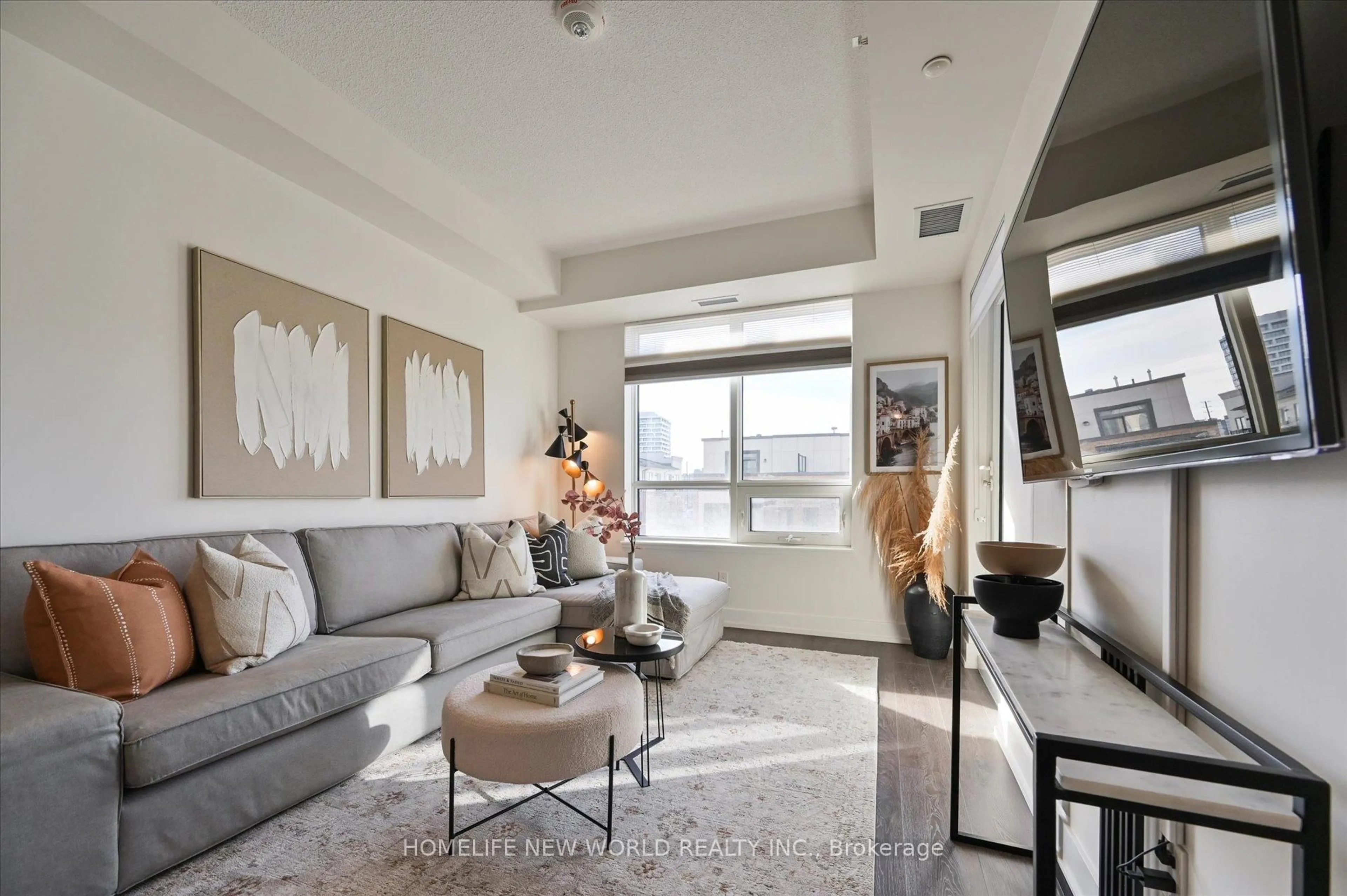 Living room with furniture, unknown for 268 Buchanan Dr #318W, Markham Ontario L3R 8G9