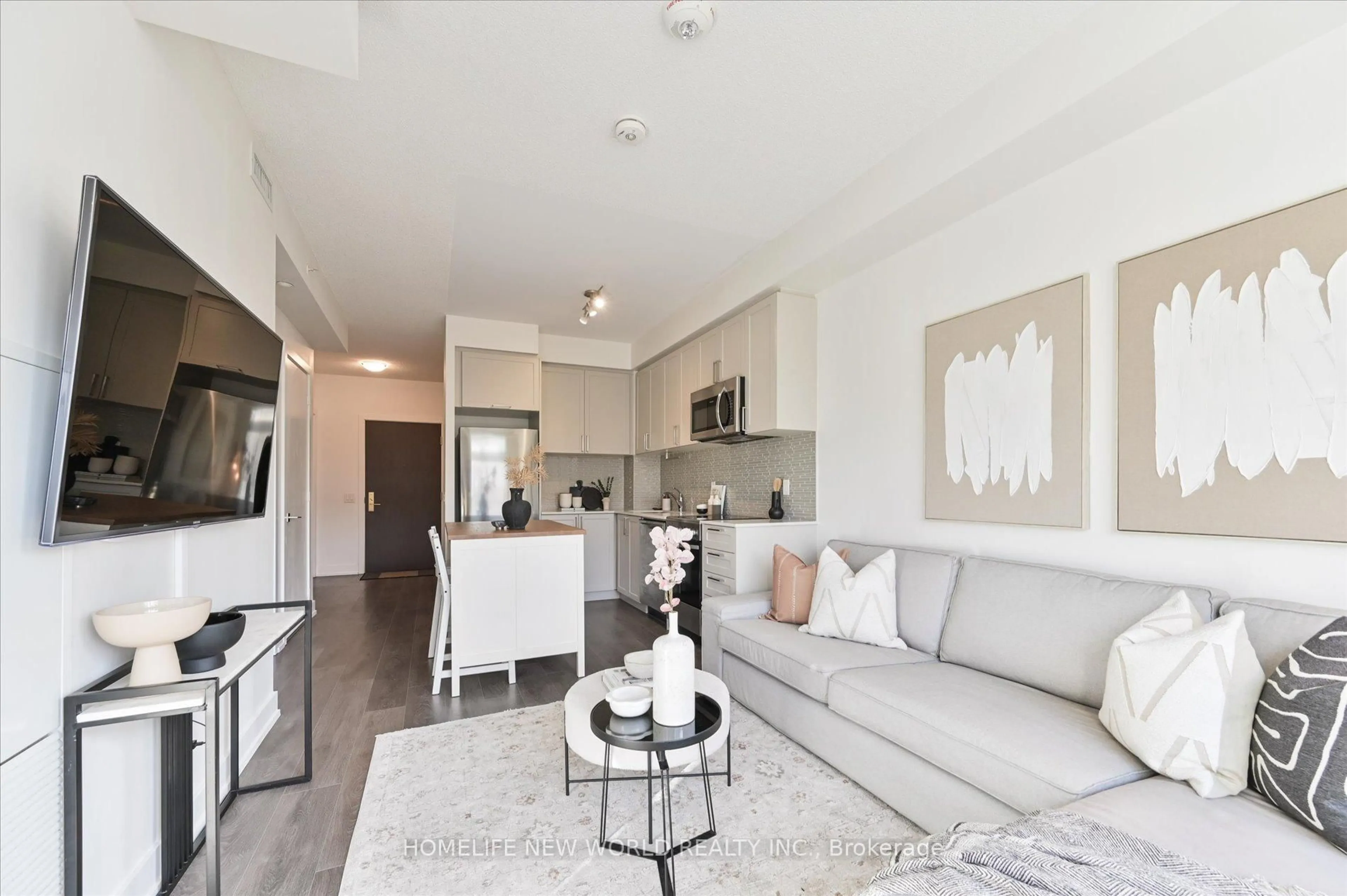 Living room with furniture, unknown for 268 Buchanan Dr #318W, Markham Ontario L3R 8G9