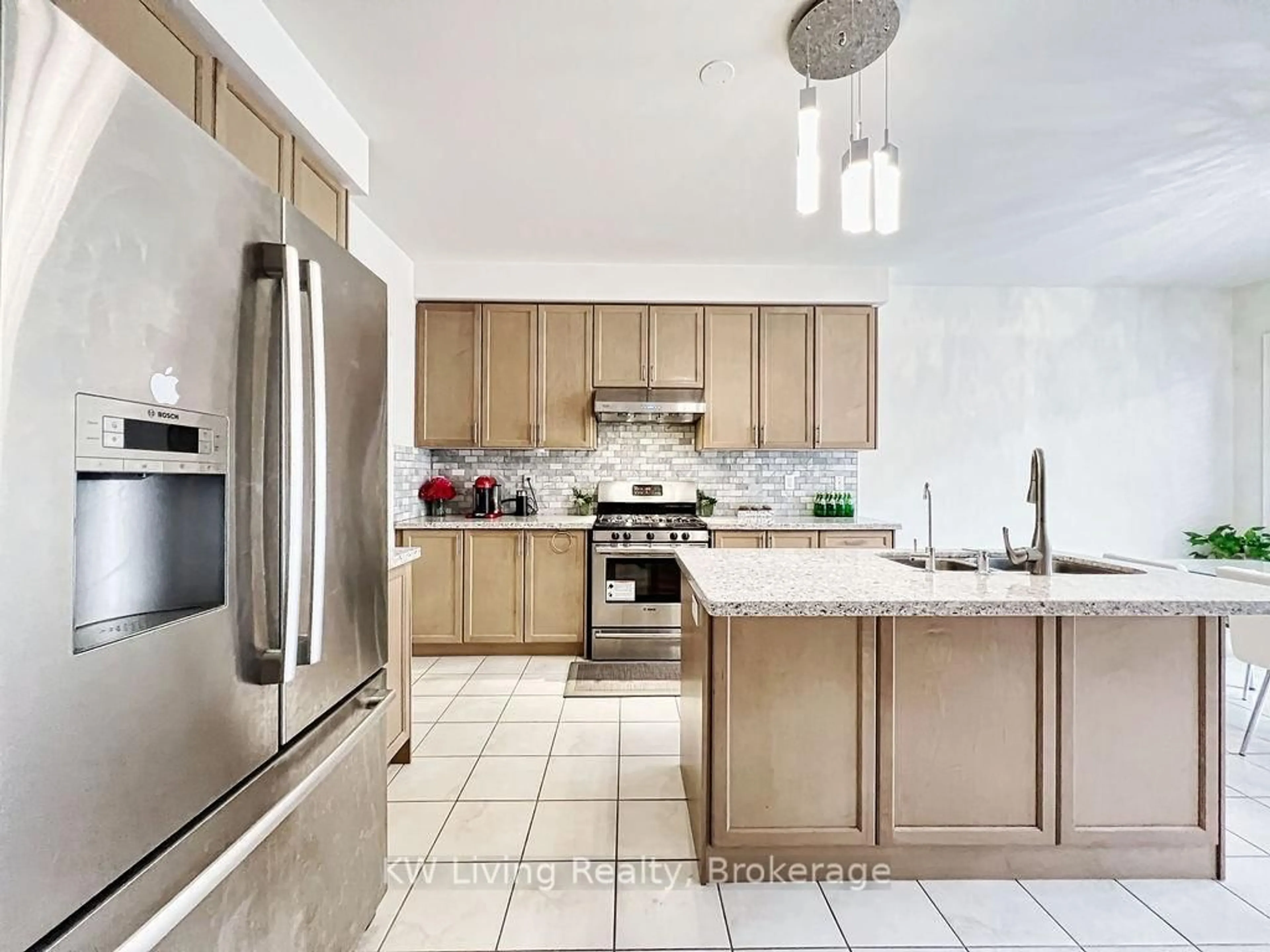 Contemporary kitchen, ceramic/tile floor for 106 Hua Du Ave, Markham Ontario L6C 0R2