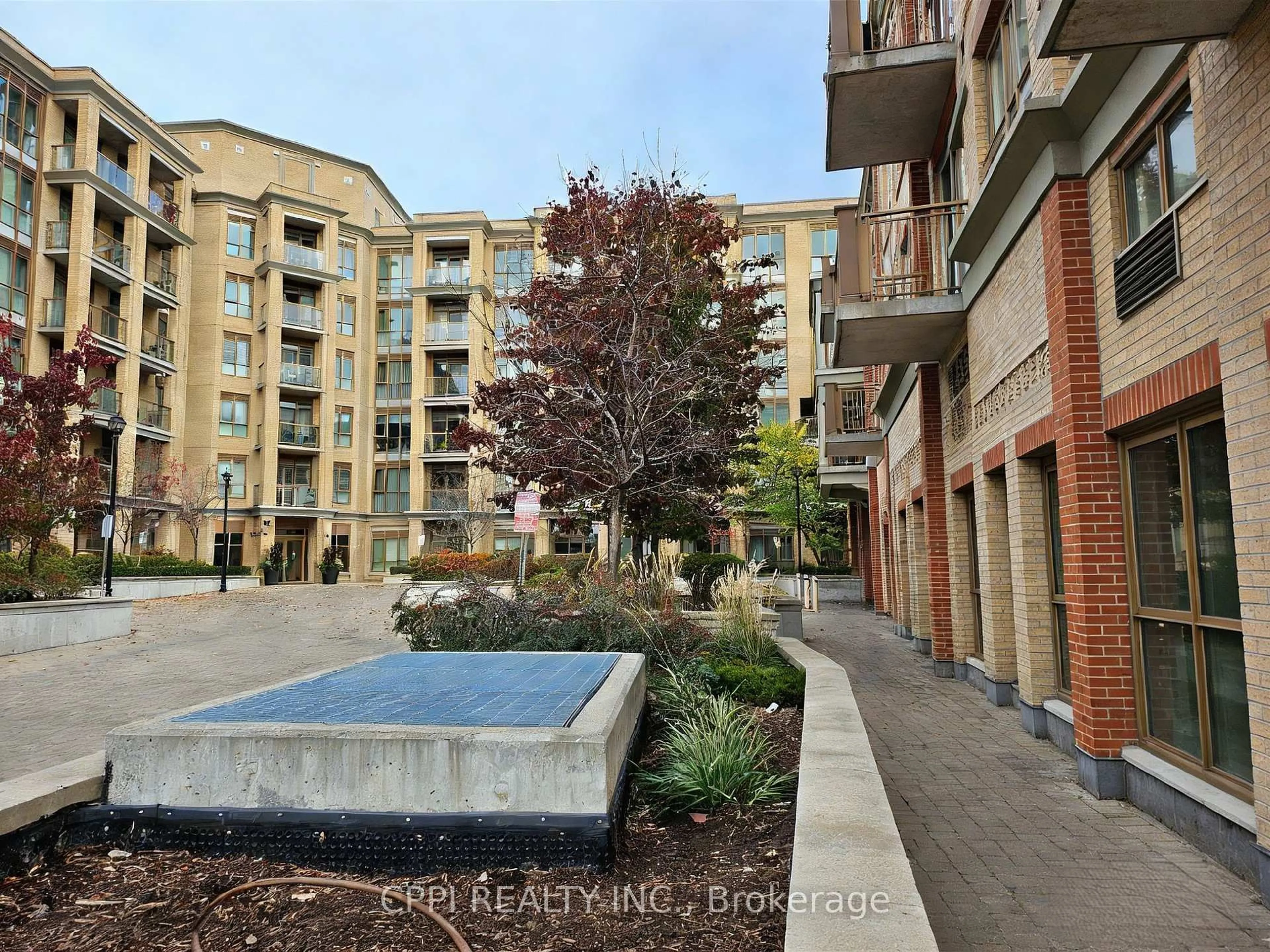 A pic from outside/outdoor area/front of a property/back of a property/a pic from drone, street for 68 Main St #329, Markham Ontario L3P 0N5