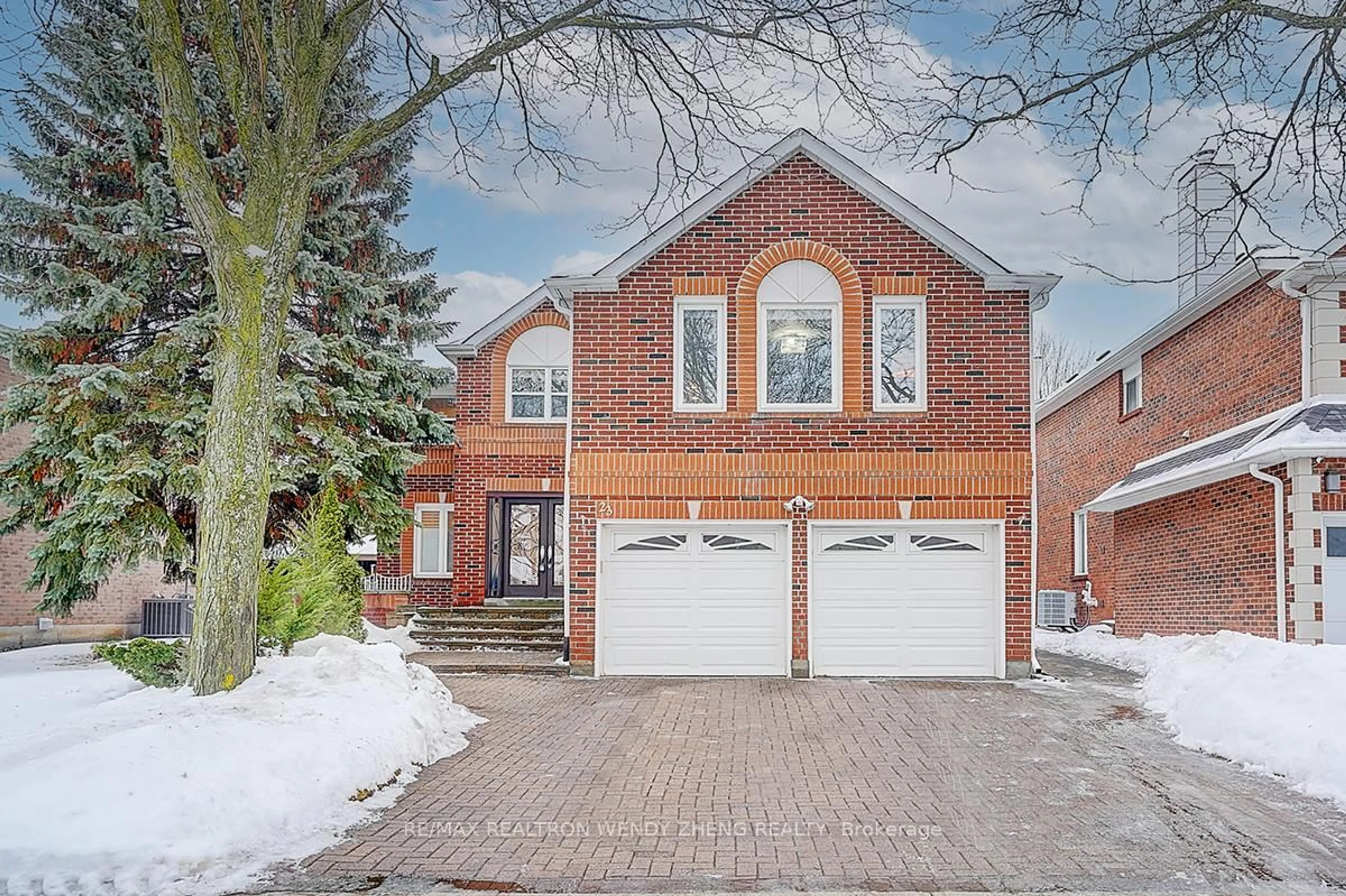 Home with brick exterior material, street for 23 Baycliffe Rd, Markham Ontario L3R 7T9