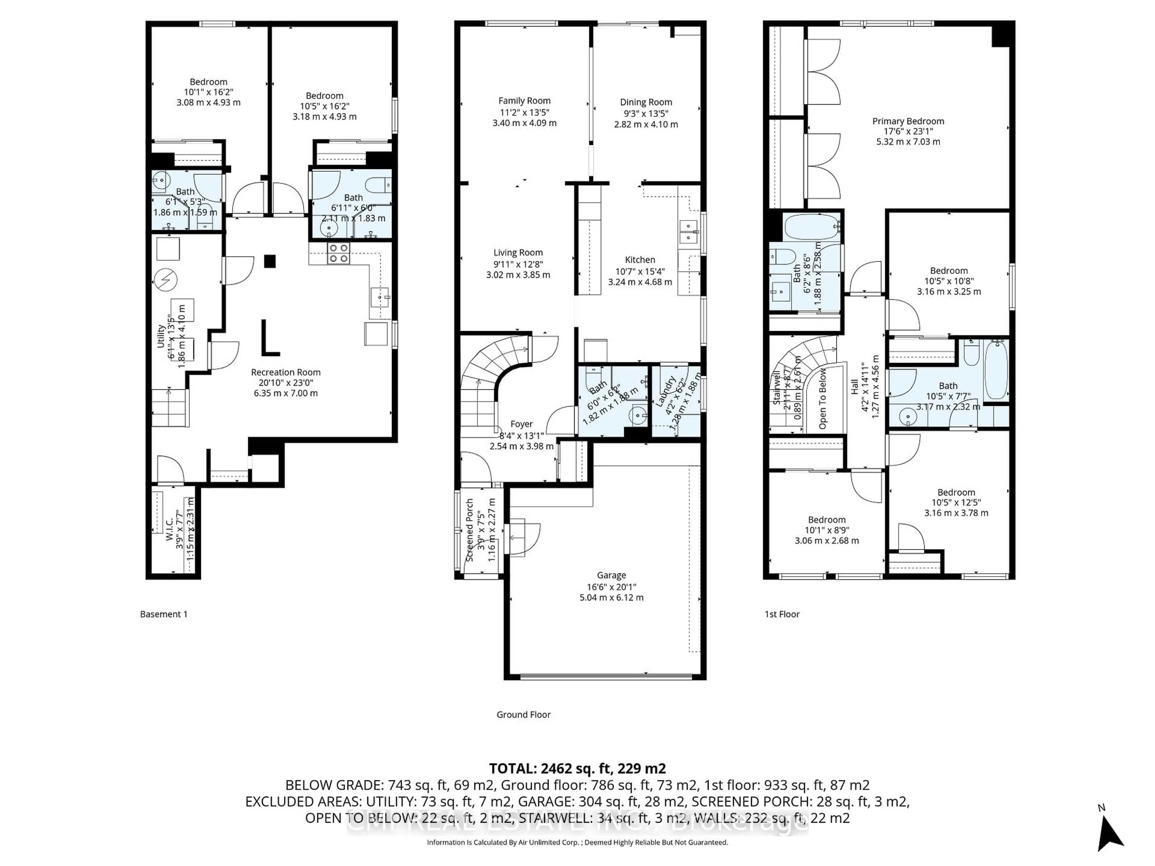 Floor plan for 22 Lavron Crt, Markham Ontario L3S 2R3