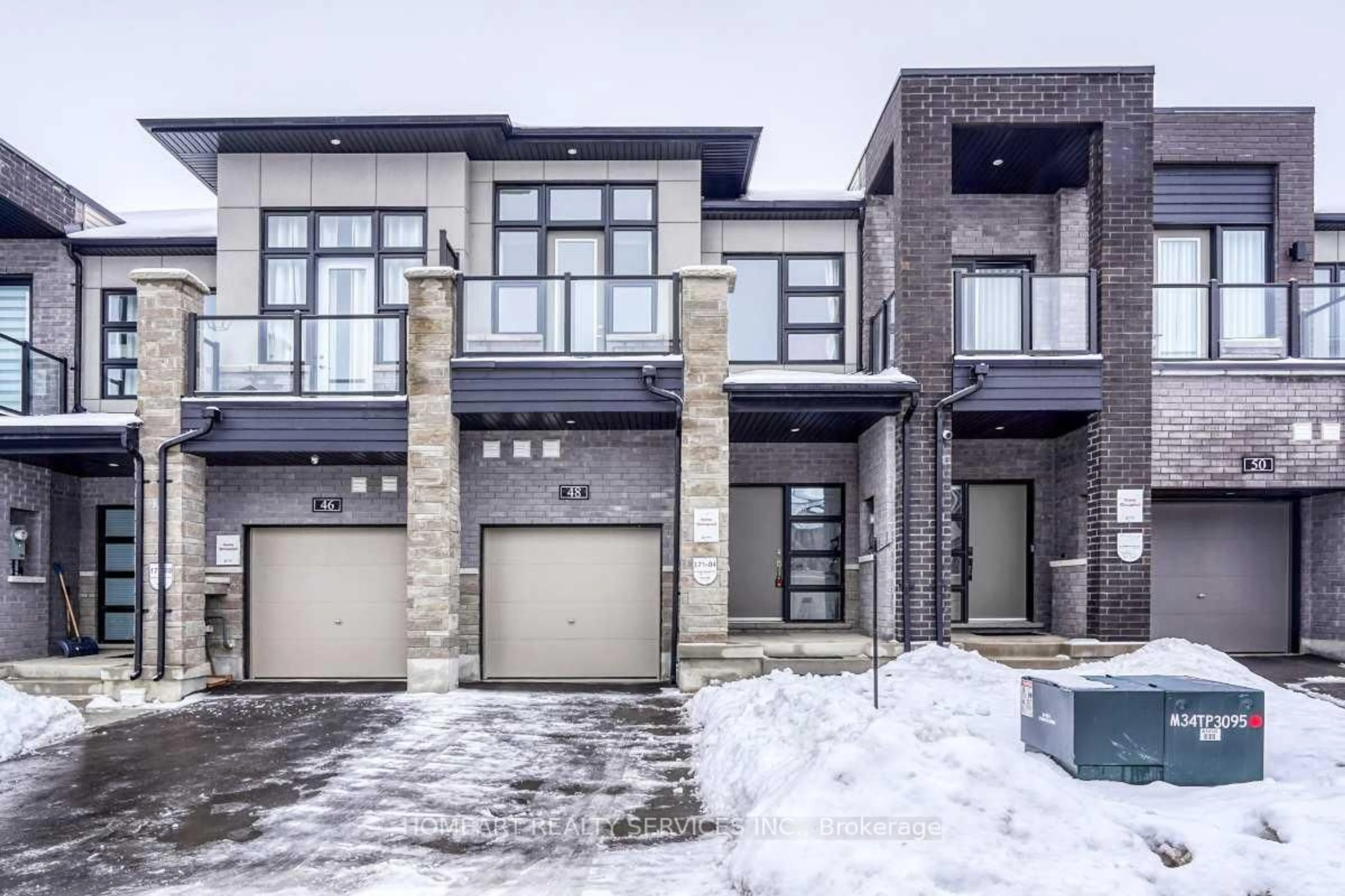Home with brick exterior material, street for 48 Harvey Bunker Cres, Markham Ontario L6C 2A5