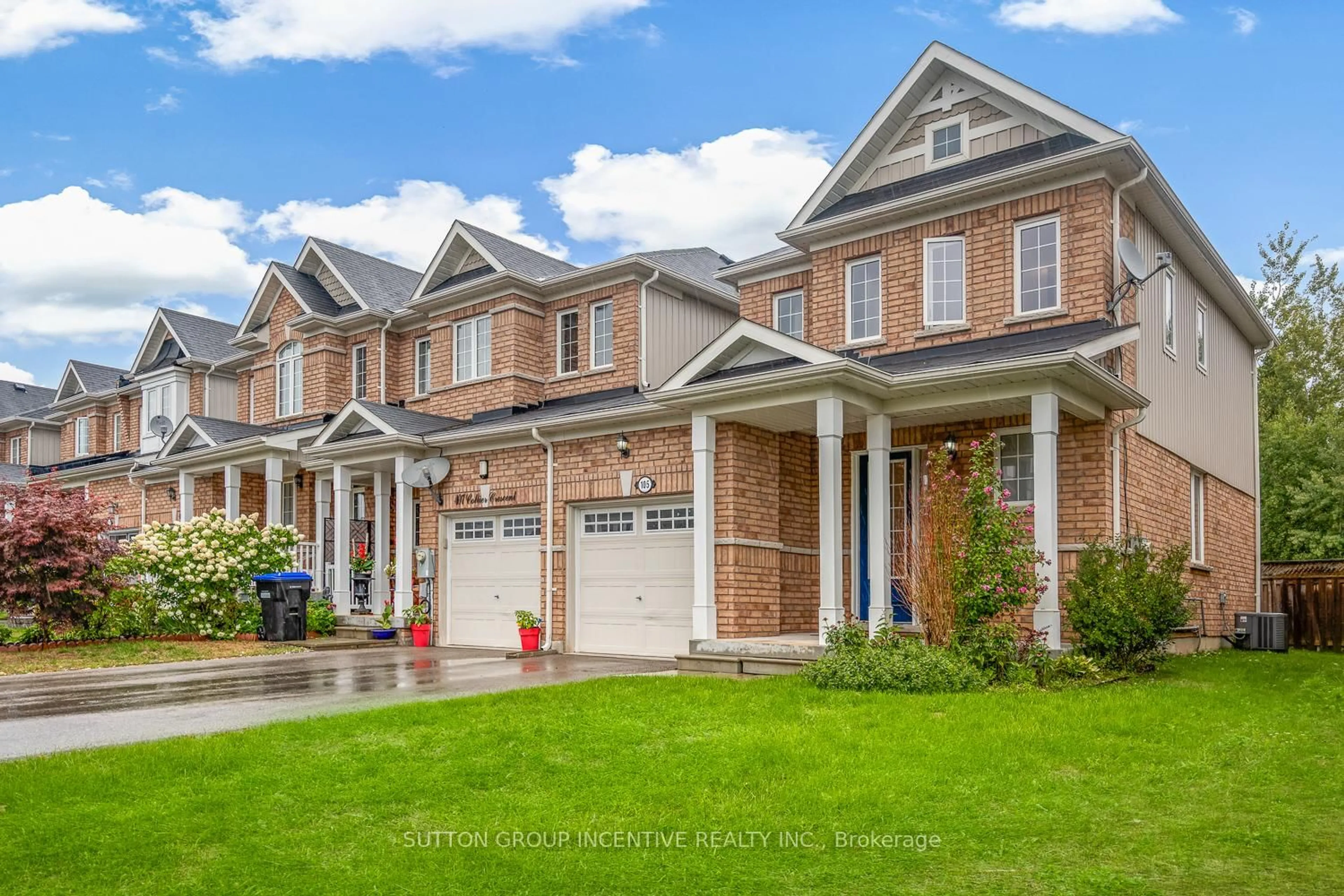 Home with brick exterior material, street for 105 COLLIER Cres, Essa Ontario L0M 1B5