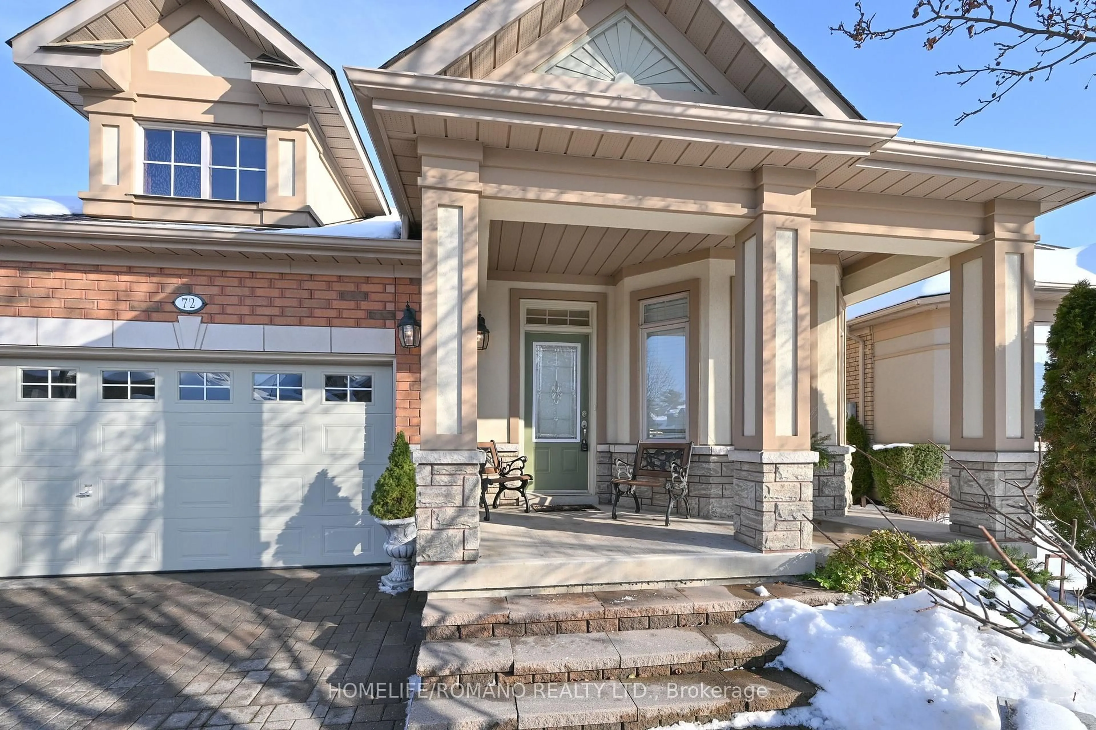 Home with brick exterior material, street for 72 Tuscany Grande #13, New Tecumseth Ontario L9R 0E2