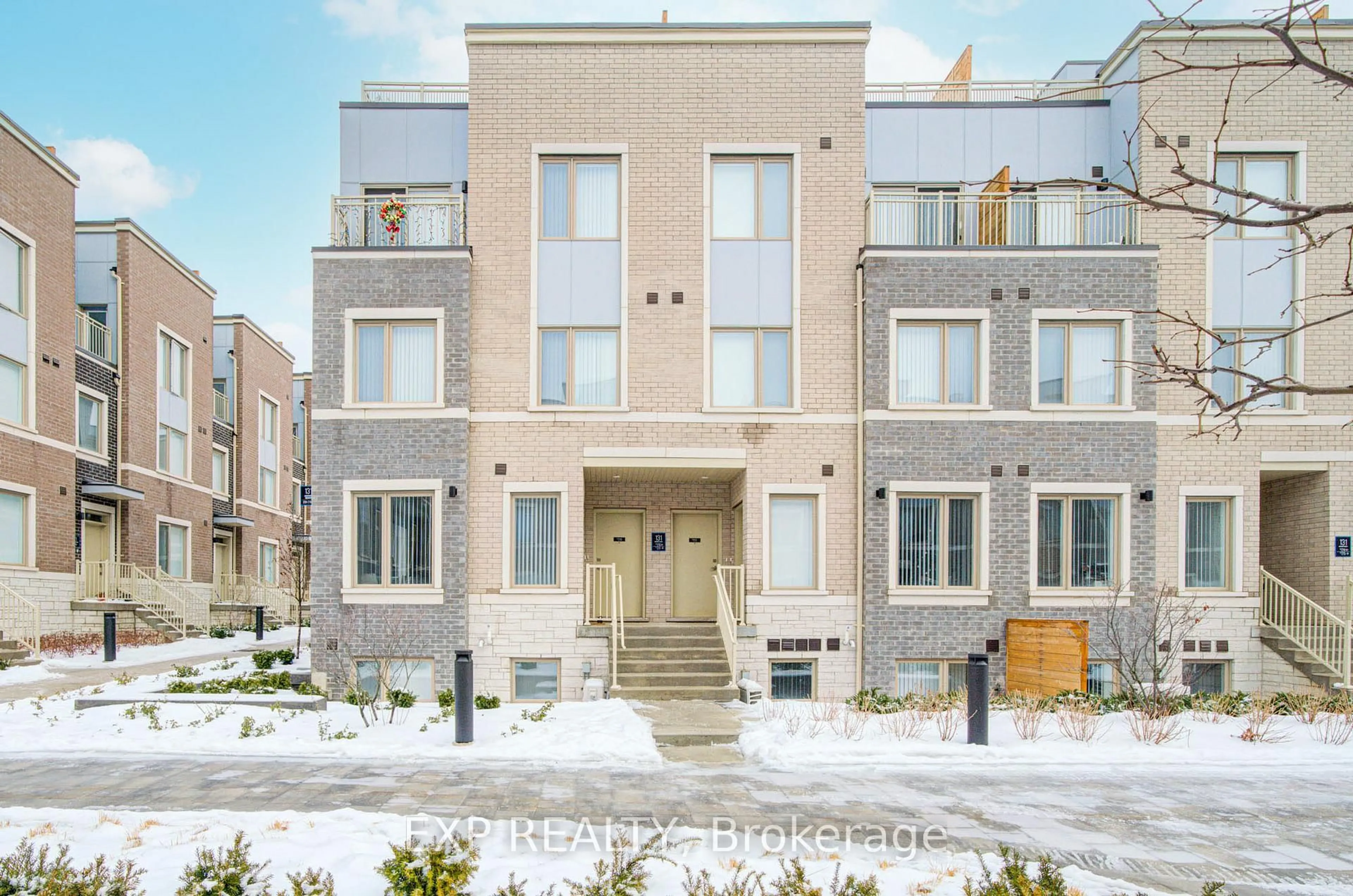 Home with brick exterior material, street for 131 Honeycrisp Cres #TH210, Vaughan Ontario L4K 0N7