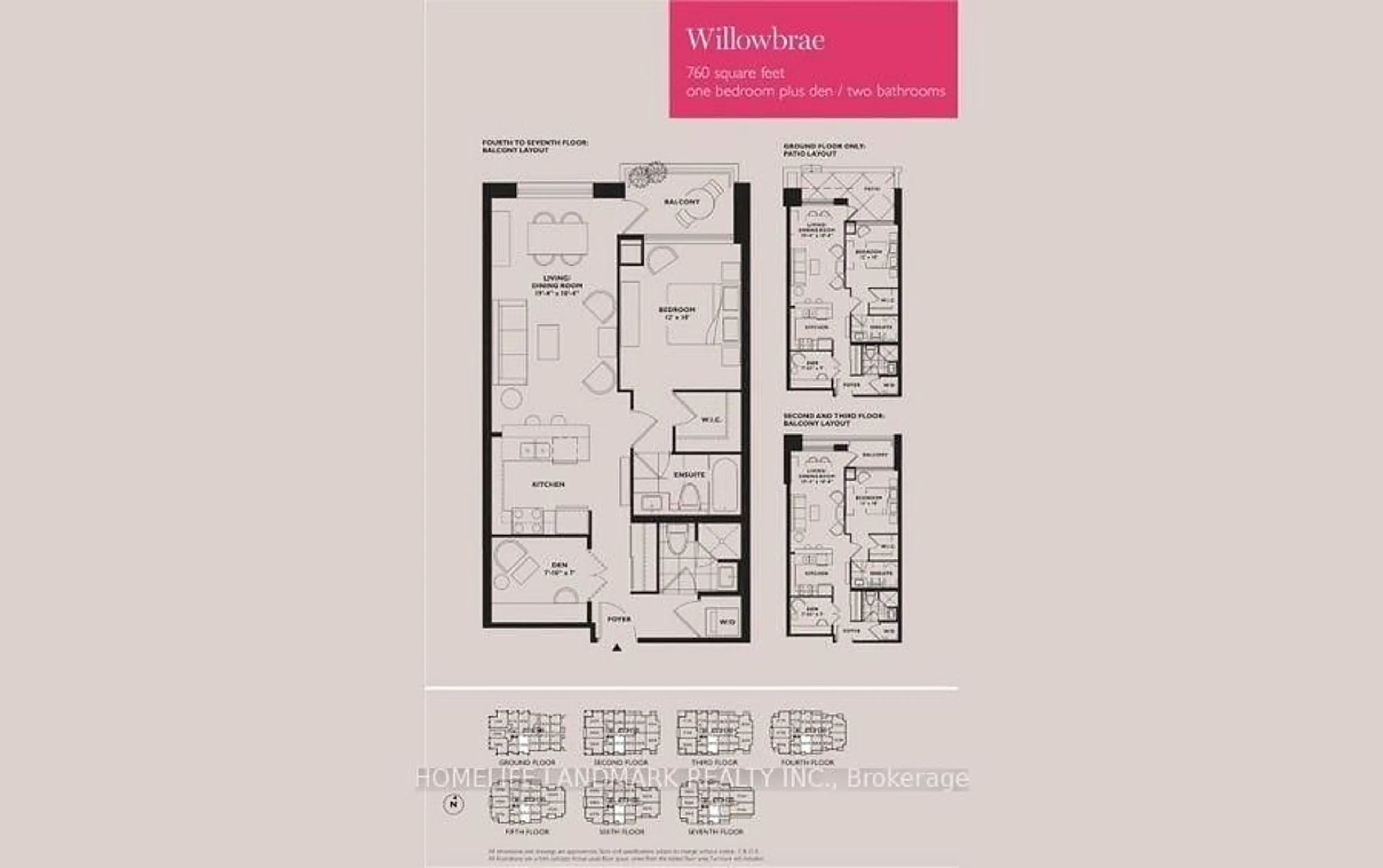 Floor plan for 1 Upper Duke Cres #307, Markham Ontario L6G 0B6