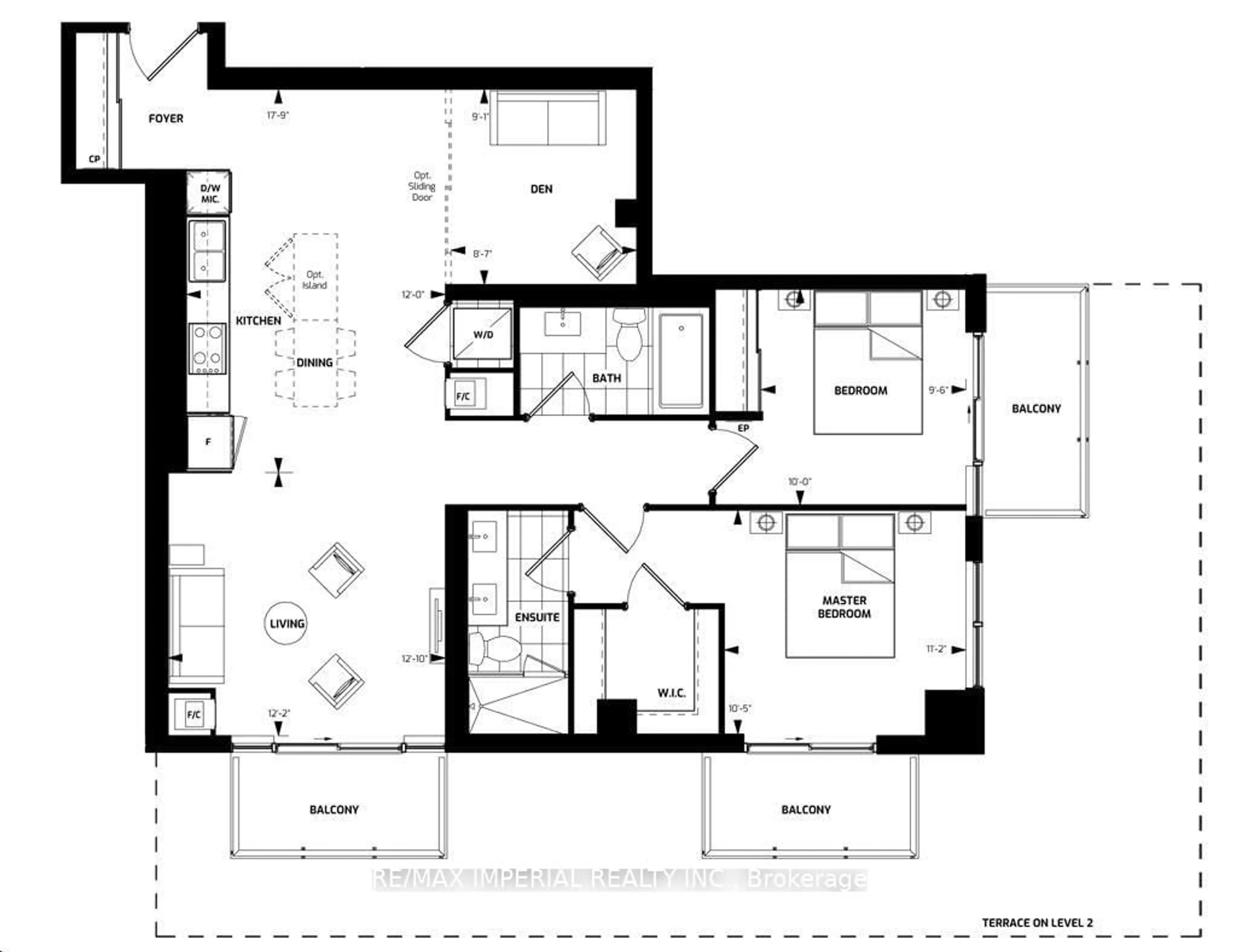 Floor plan for 8 Water Walk Dr #3205, Markham Ontario L3R 6L4