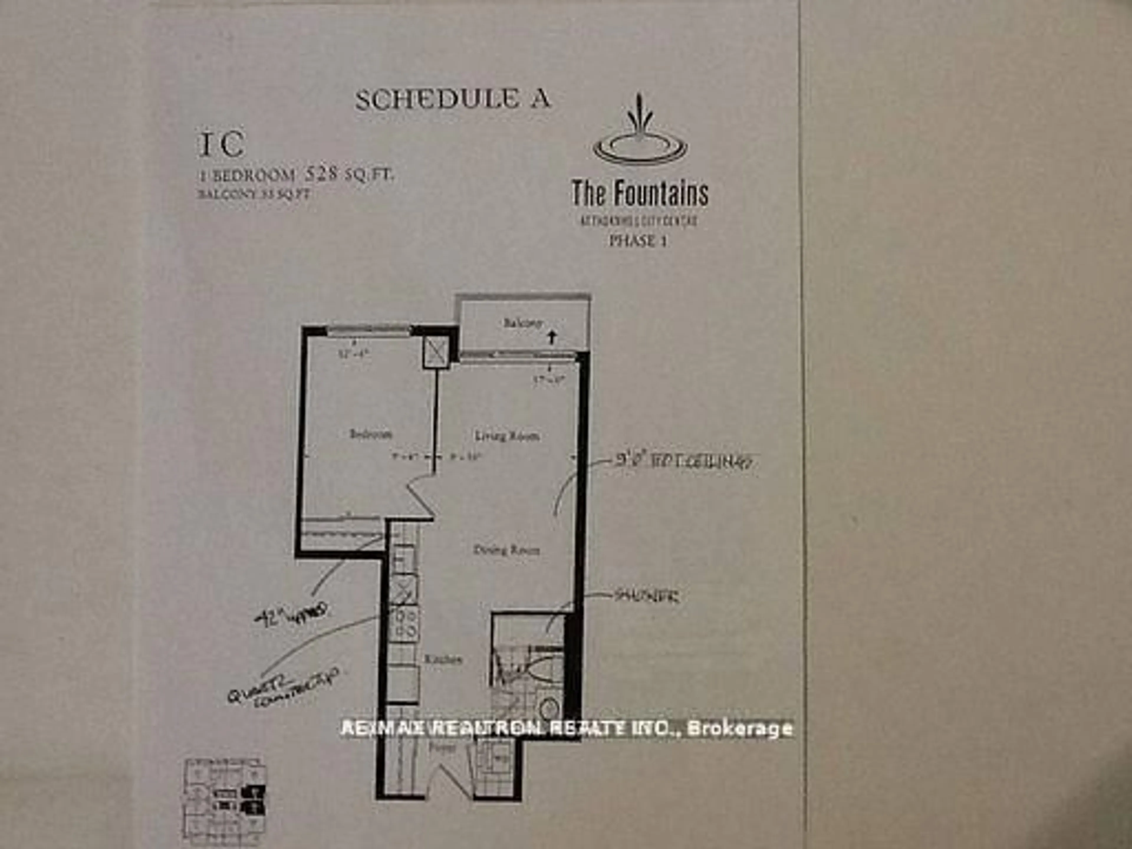 Floor plan for 75 North Park Dr #603, Vaughan Ontario L4J 0H8