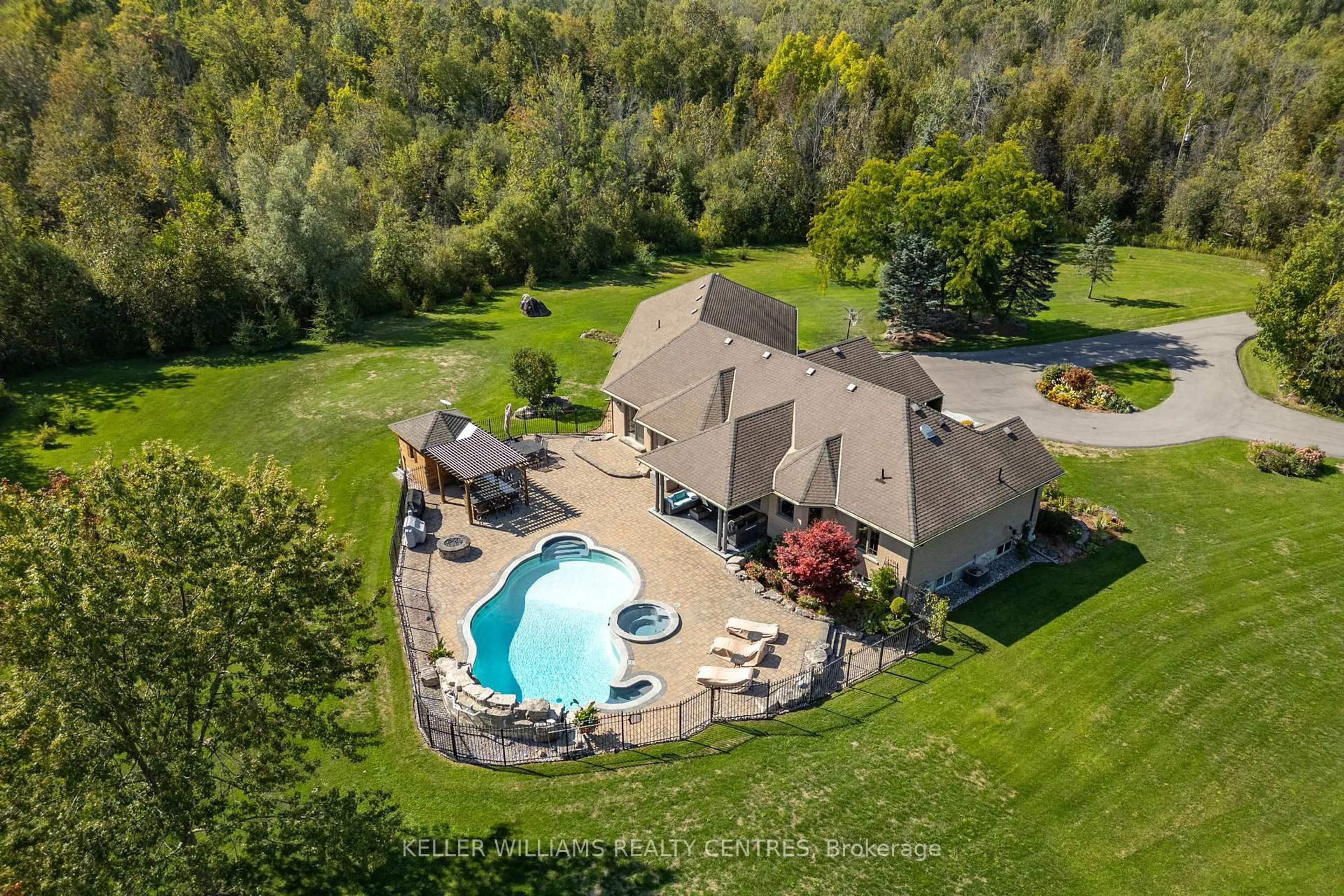 A pic from outside/outdoor area/front of a property/back of a property/a pic from drone, water/lake/river/ocean view for 6871 Black River Rd, Georgina Ontario L0E 1R0