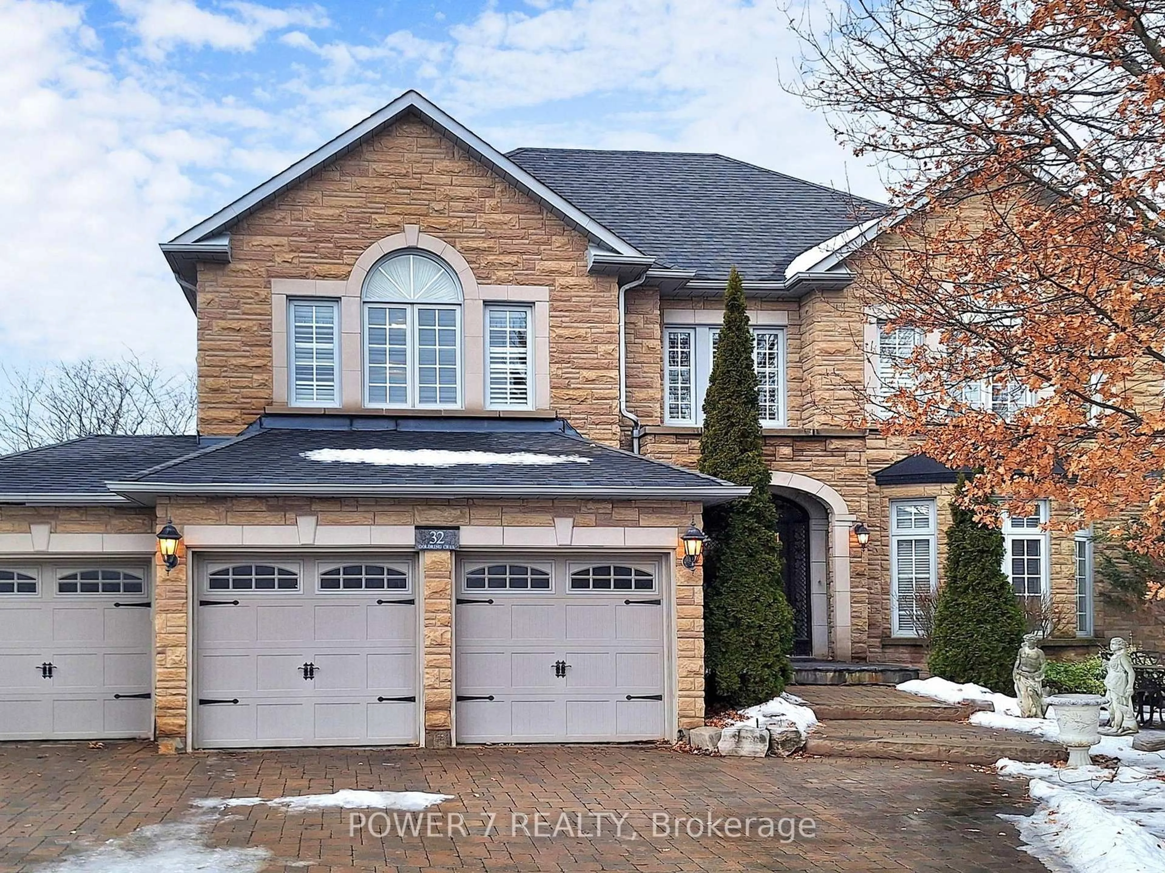 Home with brick exterior material, street for 32 Goldring Cres, Markham Ontario L6C 1Y6