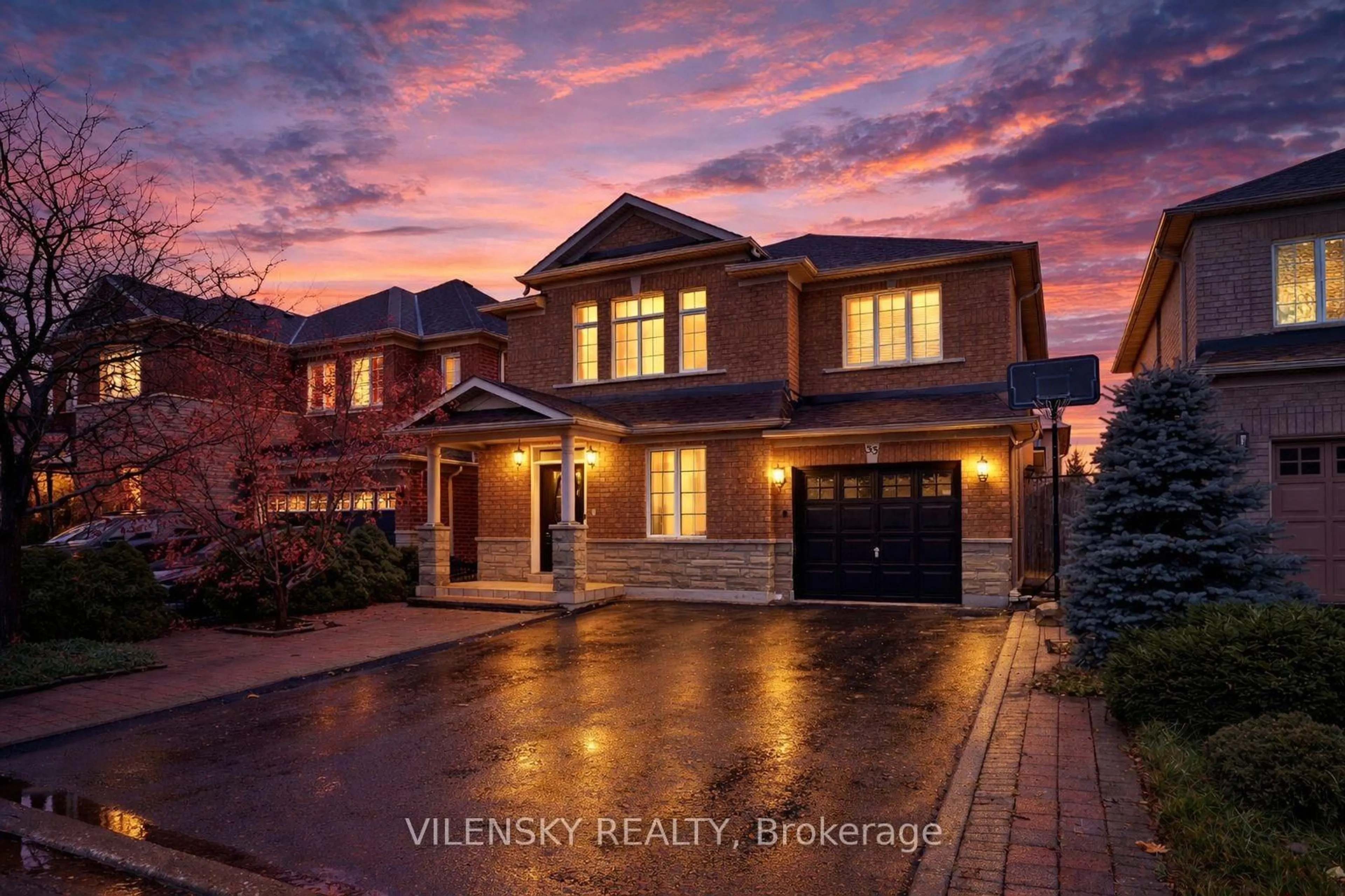 Home with brick exterior material, street for 55 Queensbridge Dr, Vaughan Ontario L4K 5T1