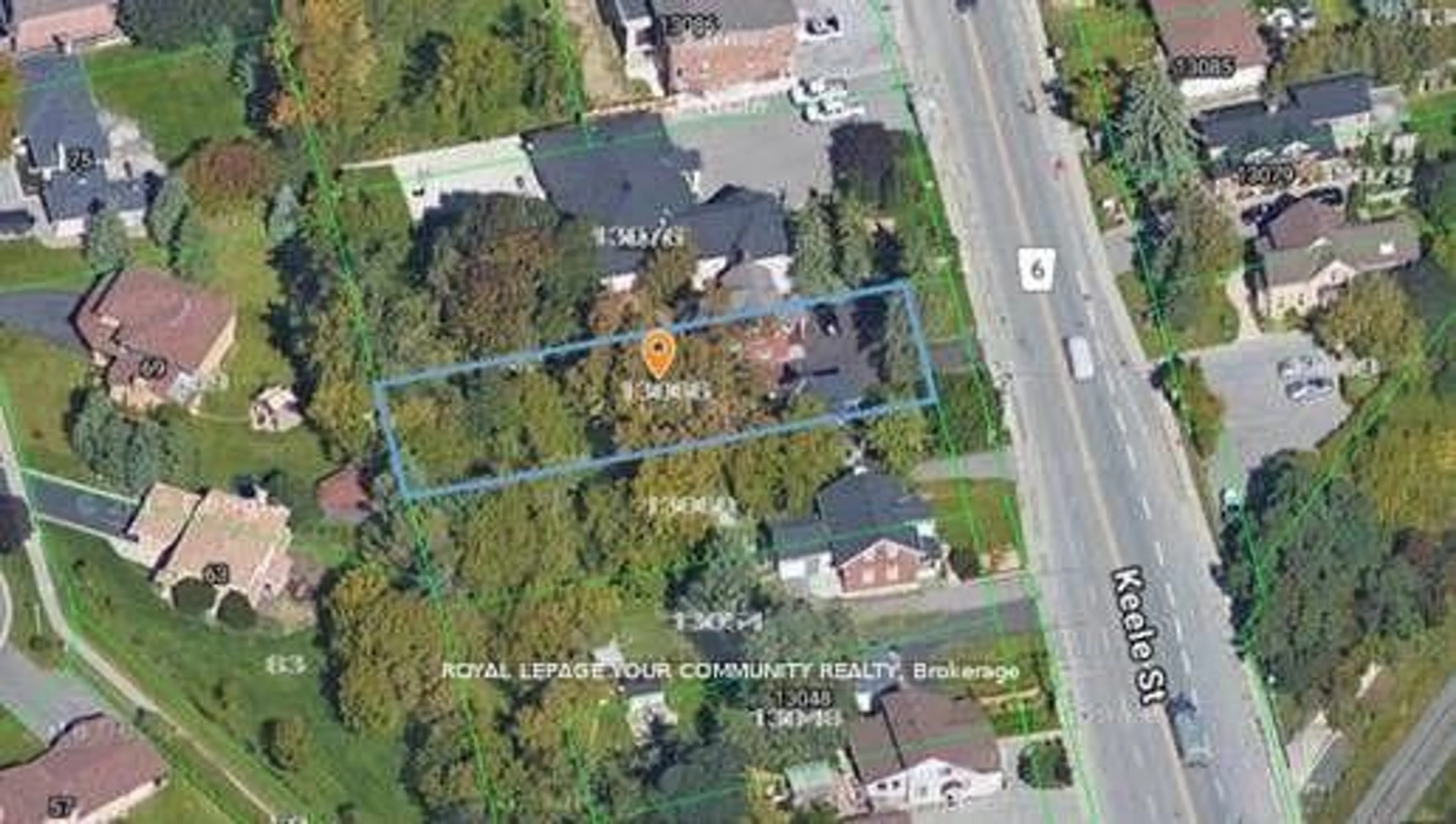 A pic from outside/outdoor area/front of a property/back of a property/a pic from drone, street for 13066 Keele St, King Ontario L7B 1H8