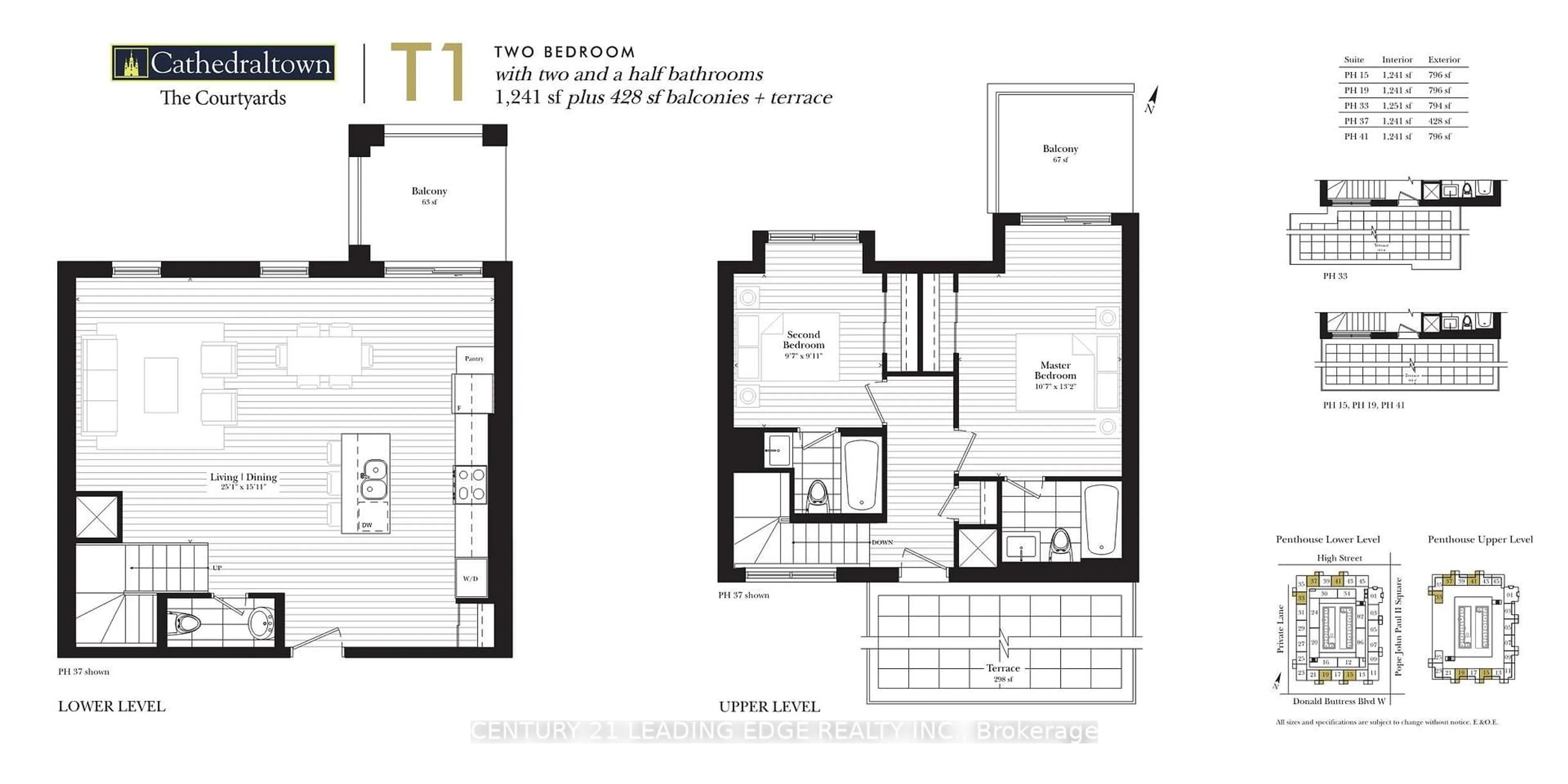 Floor plan for 101 Cathedral High St #Ph19, Markham Ontario L6C 0P1