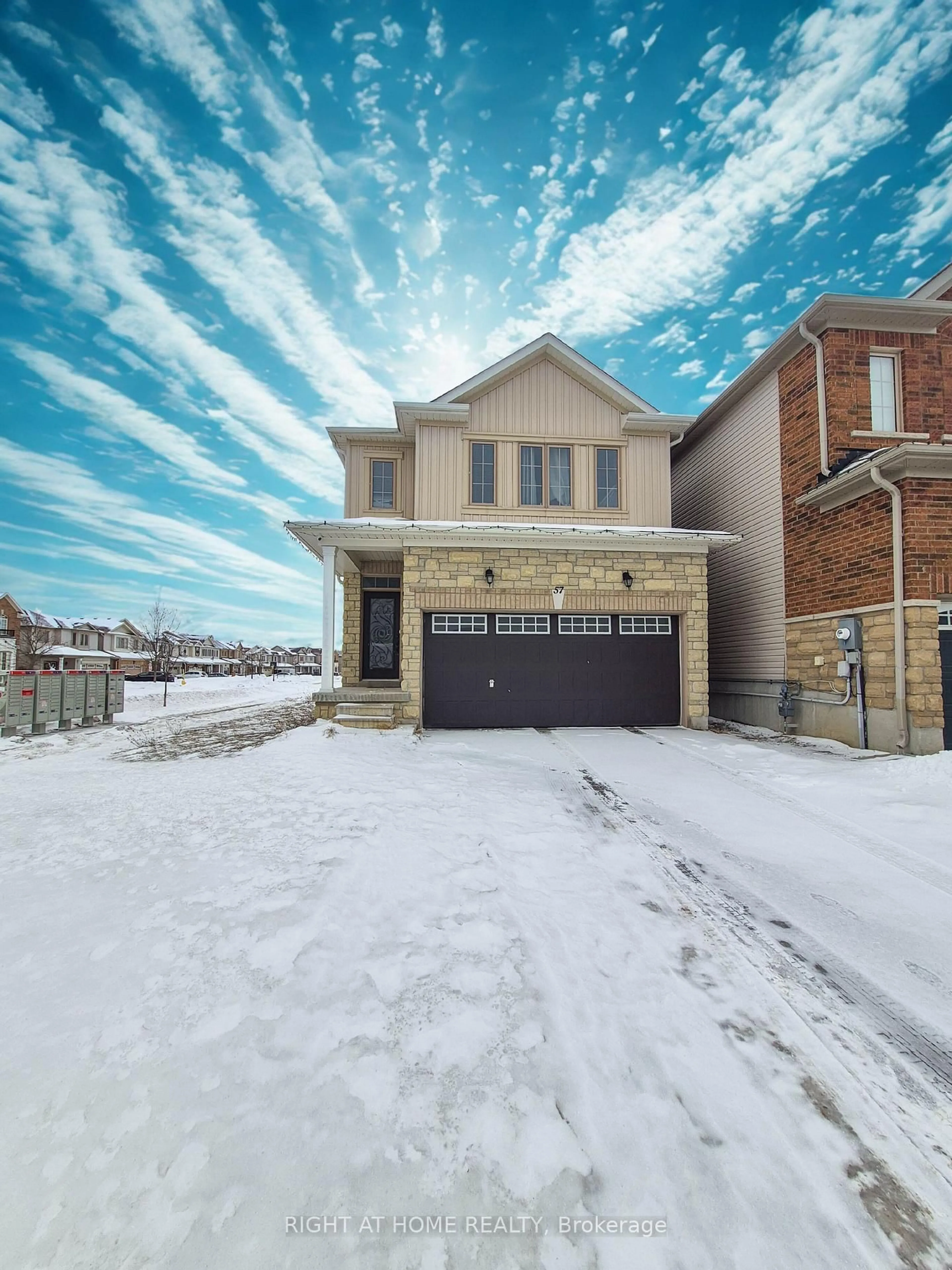 Home with brick exterior material, street for 57 Sasco Way, Essa Ontario L3W 0C8