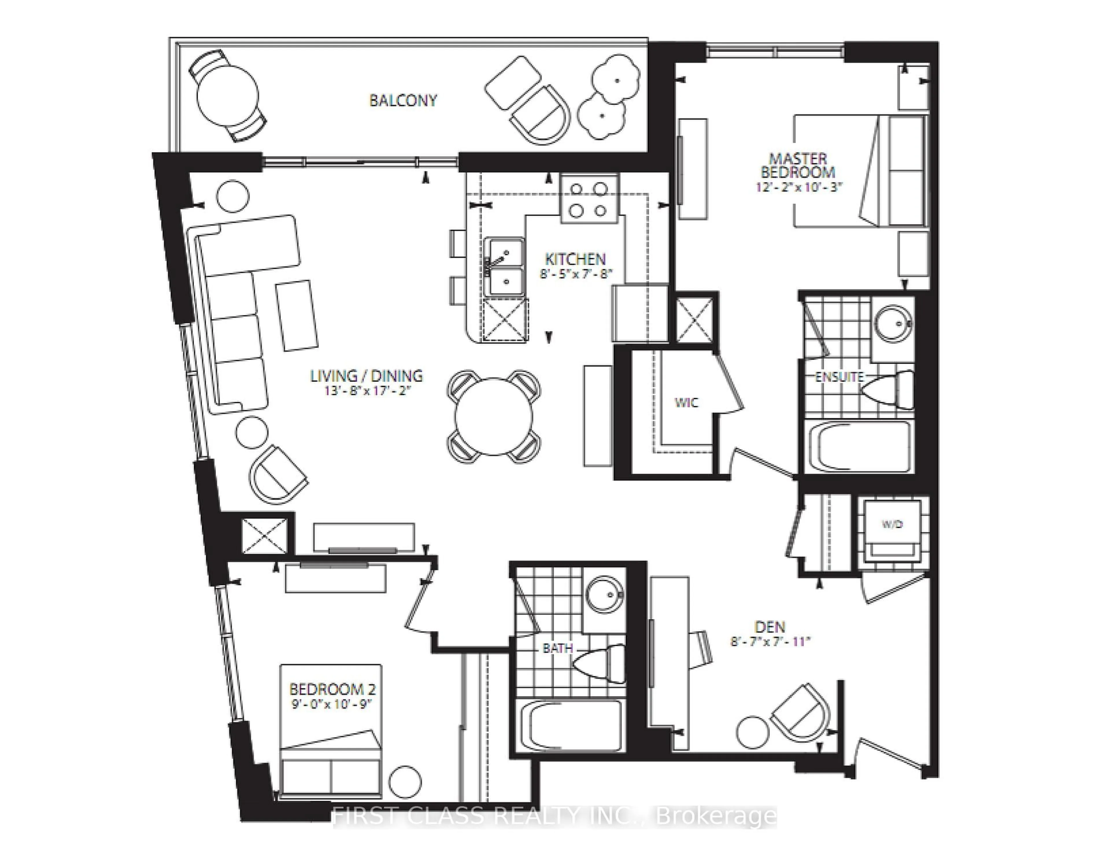 Floor plan for 540 Bur Oak Ave #528, Markham Ontario L6C 0Y2