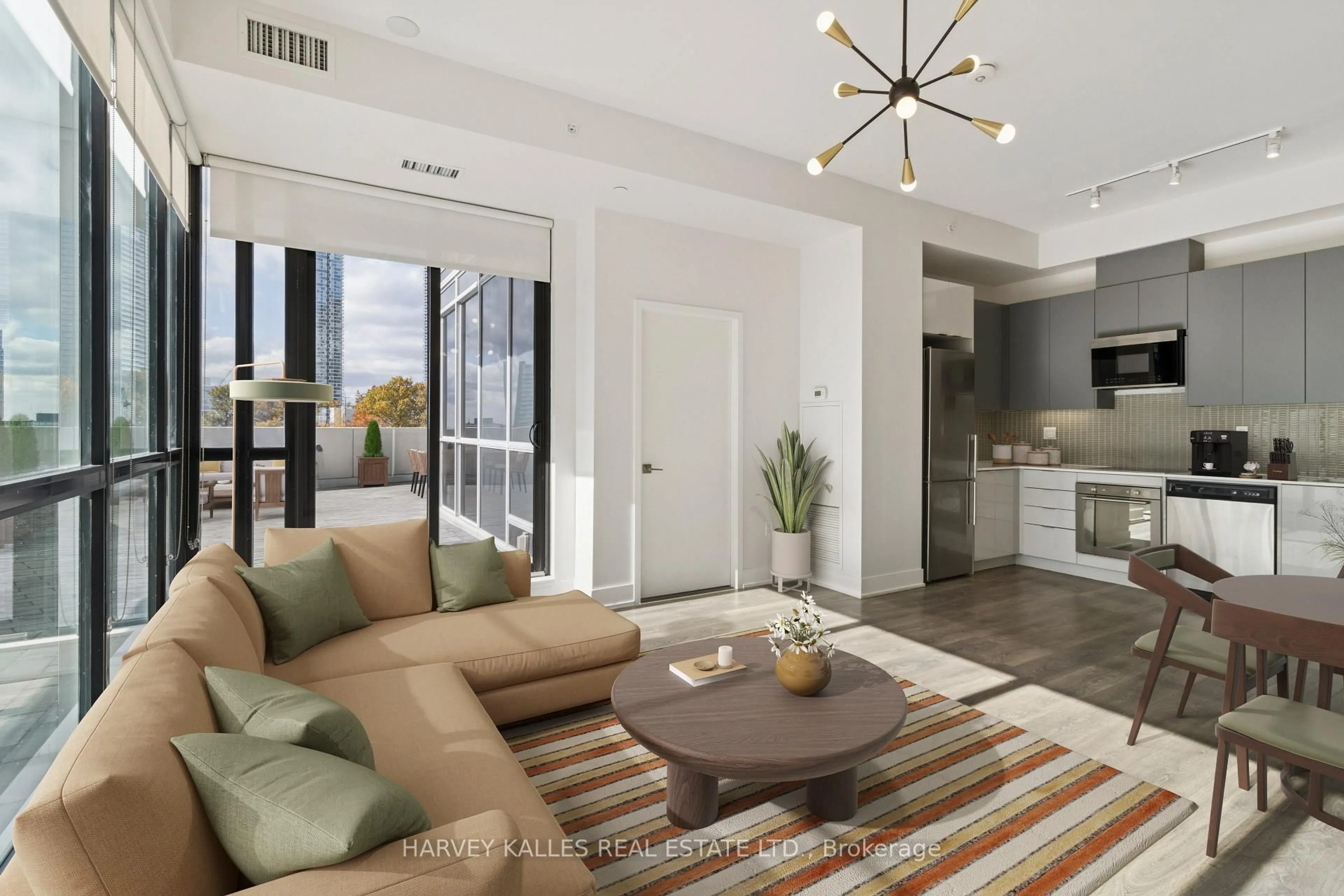 Living room with furniture, unknown for 2916 Highway 7 Rd #203, Vaughan Ontario L4K 0K6