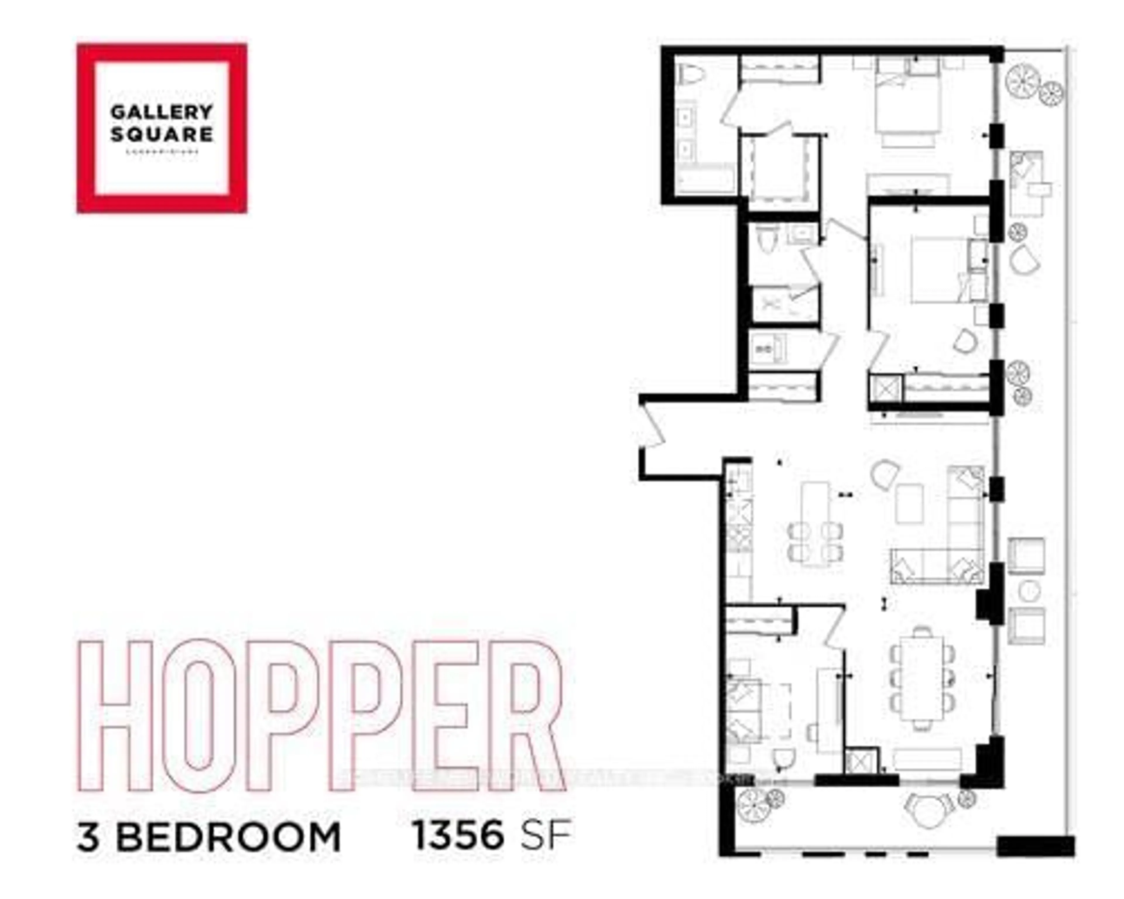 Floor plan for 8119 Birchmount Rd #1605, Markham Ontario L6G 0H5