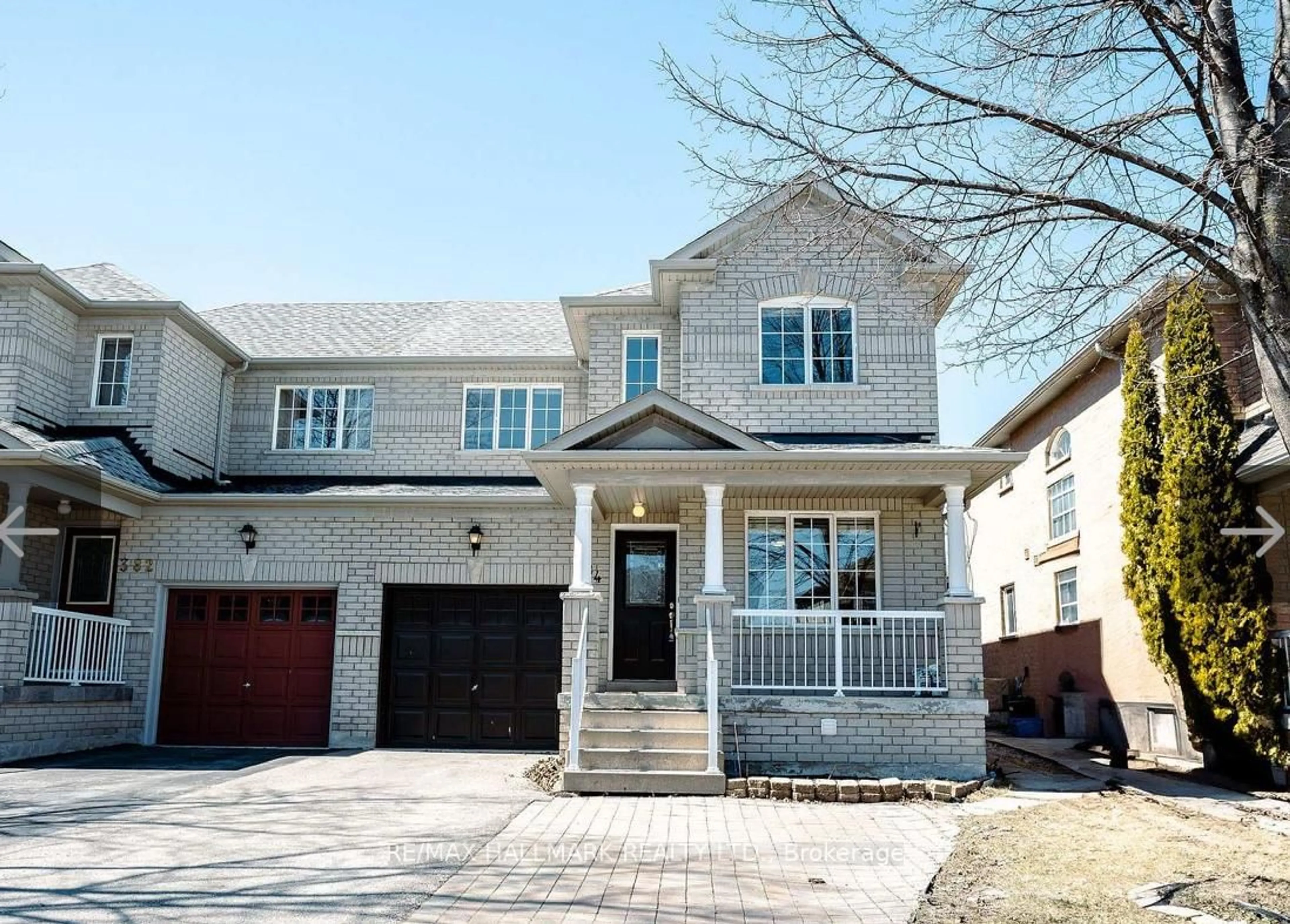 Home with brick exterior material, street for 384 Flagstone Way, Newmarket Ontario L3X 2R3