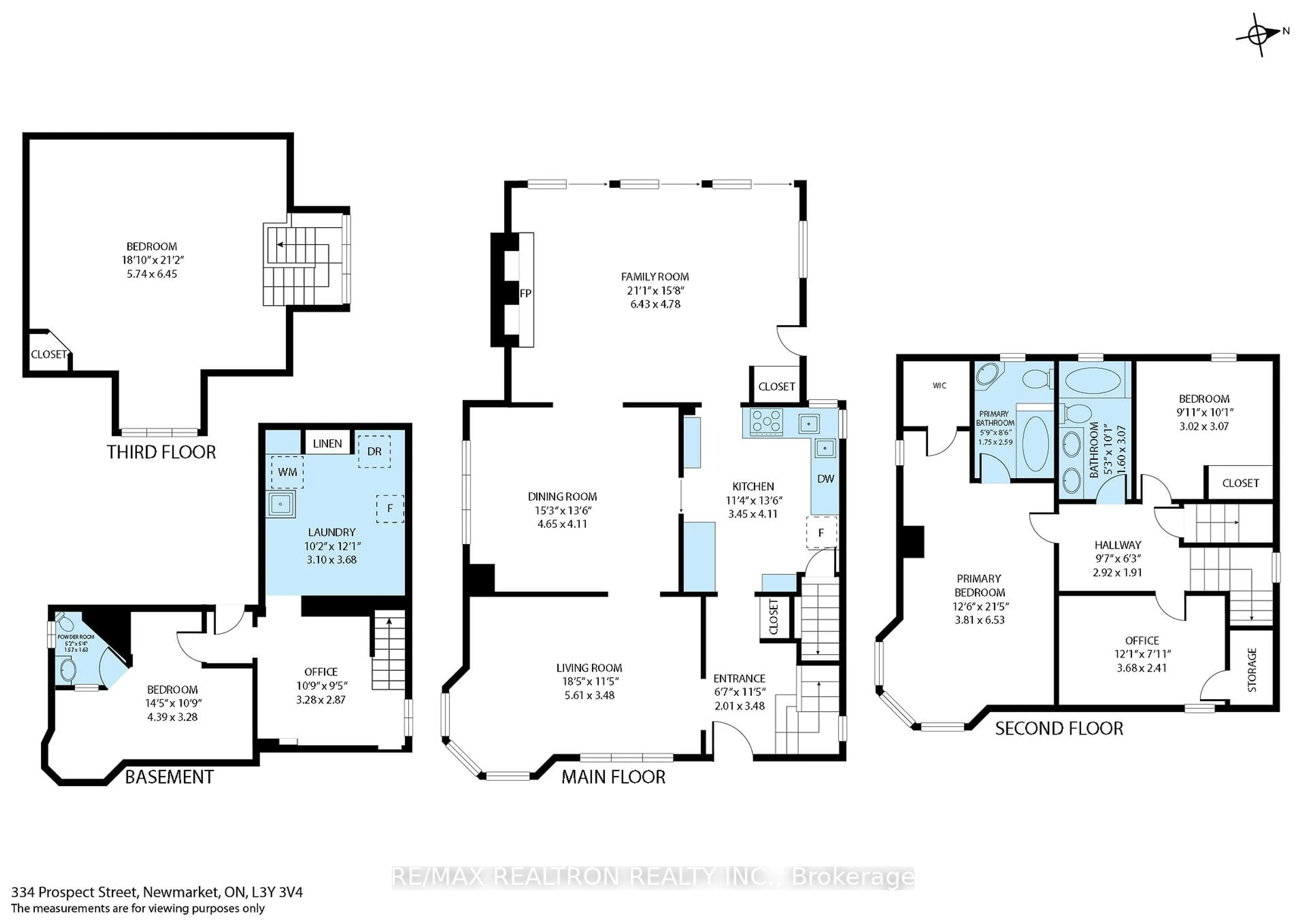 Floor plan for 334 Prospect St, Newmarket Ontario L3Y 3V4