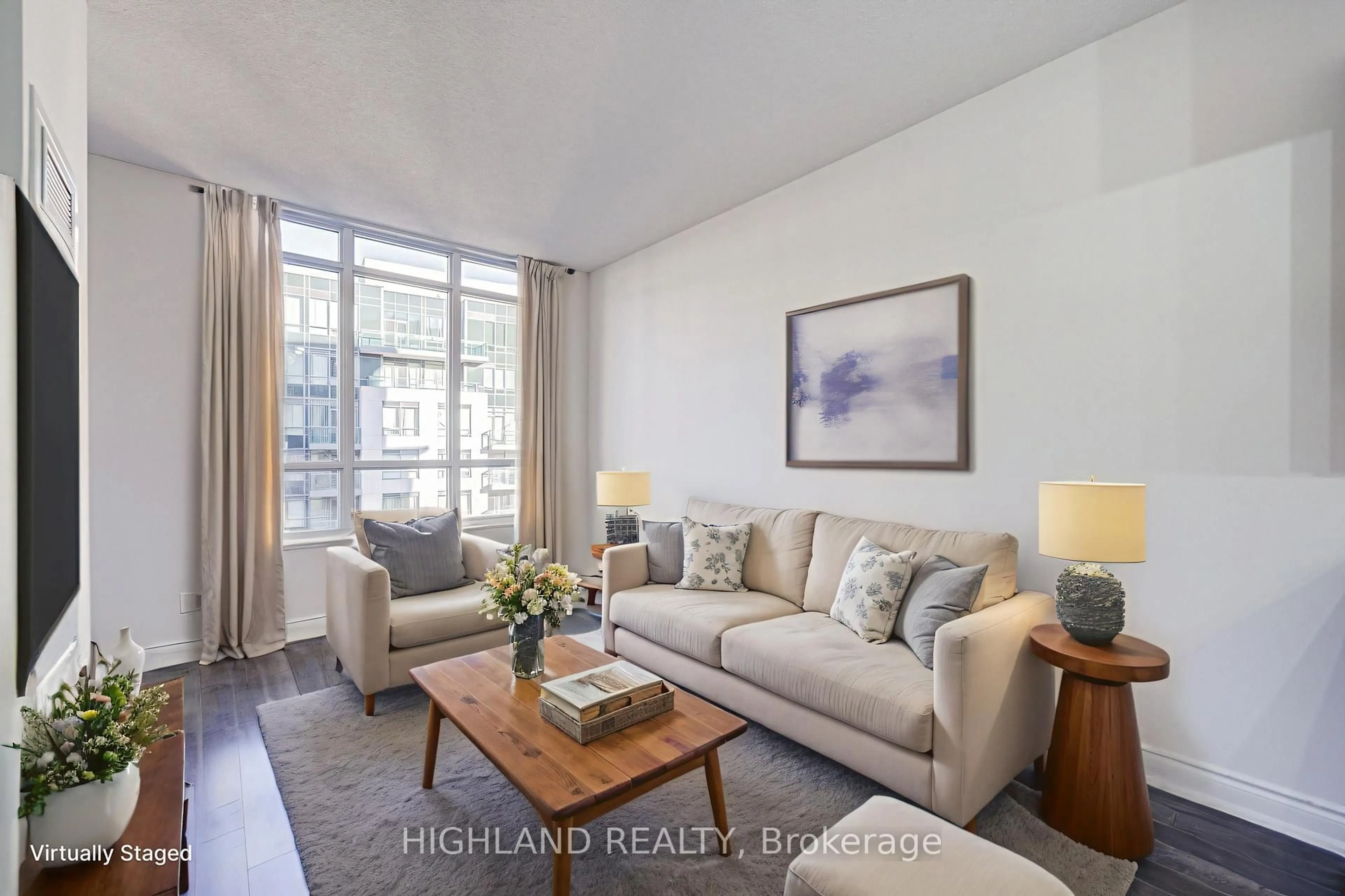 Living room with furniture, unknown for 33 Clegg Rd #D808, Markham Ontario L6G 0G6