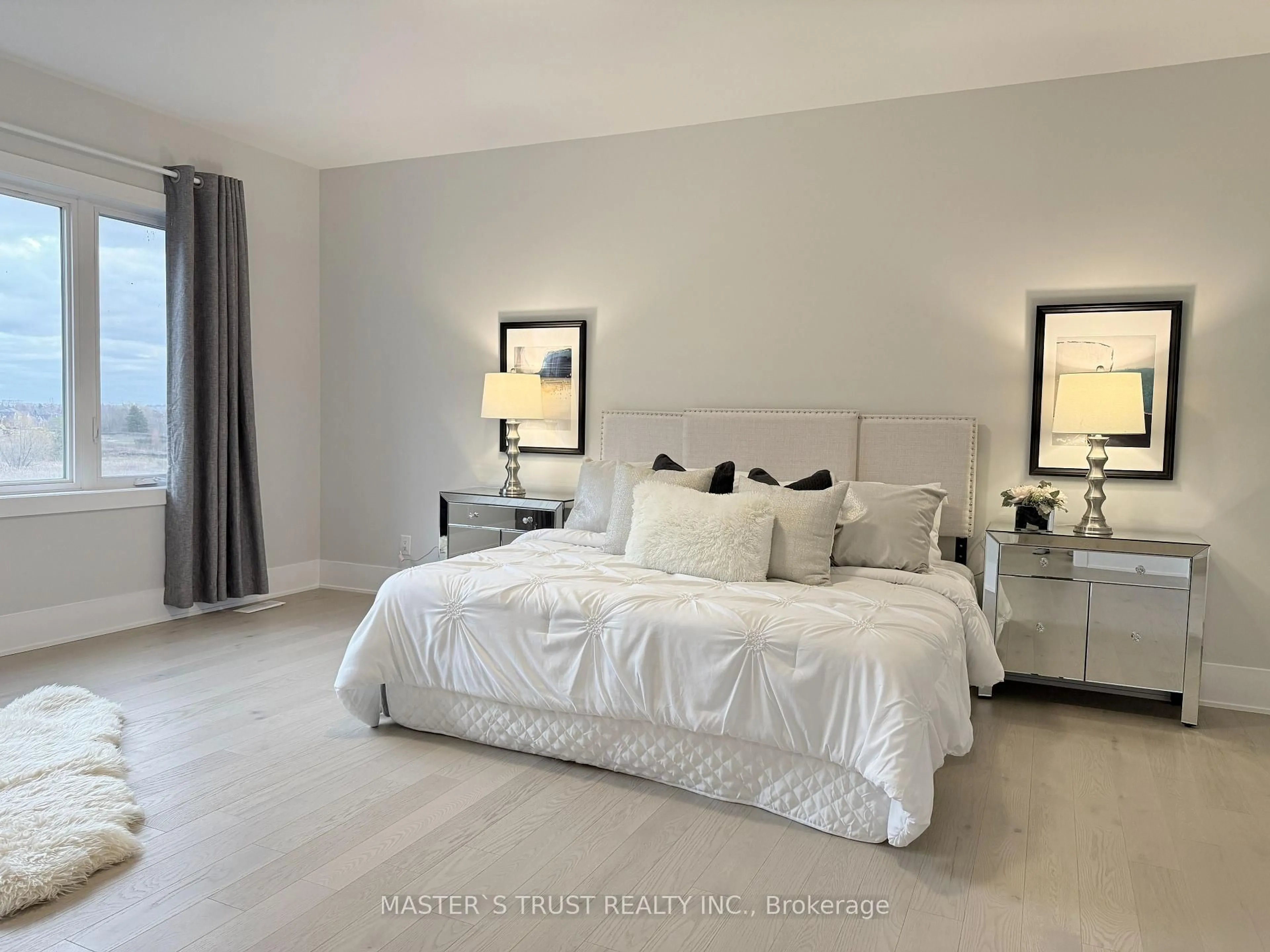 Bedroom with bed, ceramic/tile floor for 35 Meizhou Ave, Markham Ontario L6C 3M8