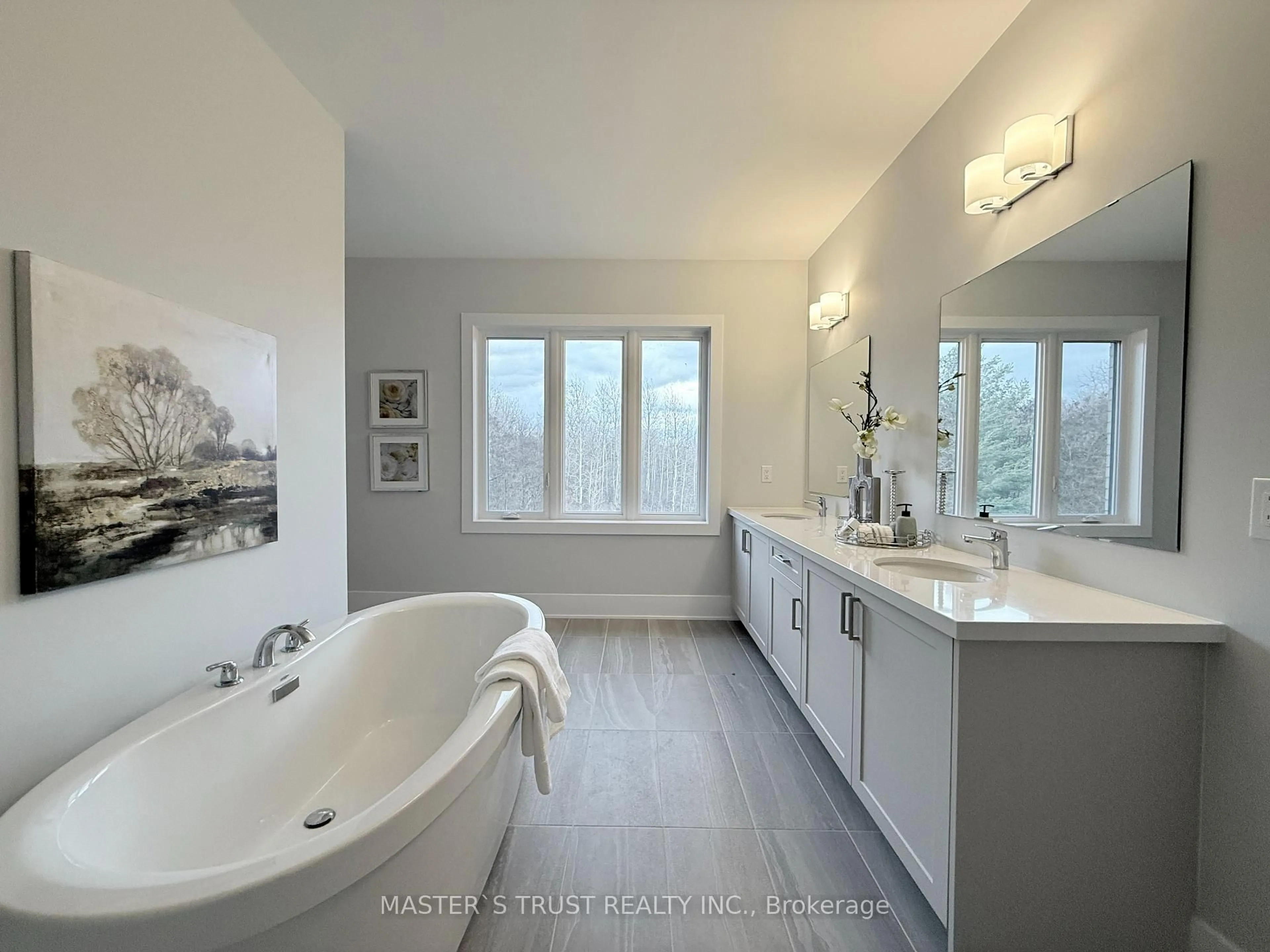 Contemporary bathroom, ceramic/tile floor for 35 Meizhou Ave, Markham Ontario L6C 3M8