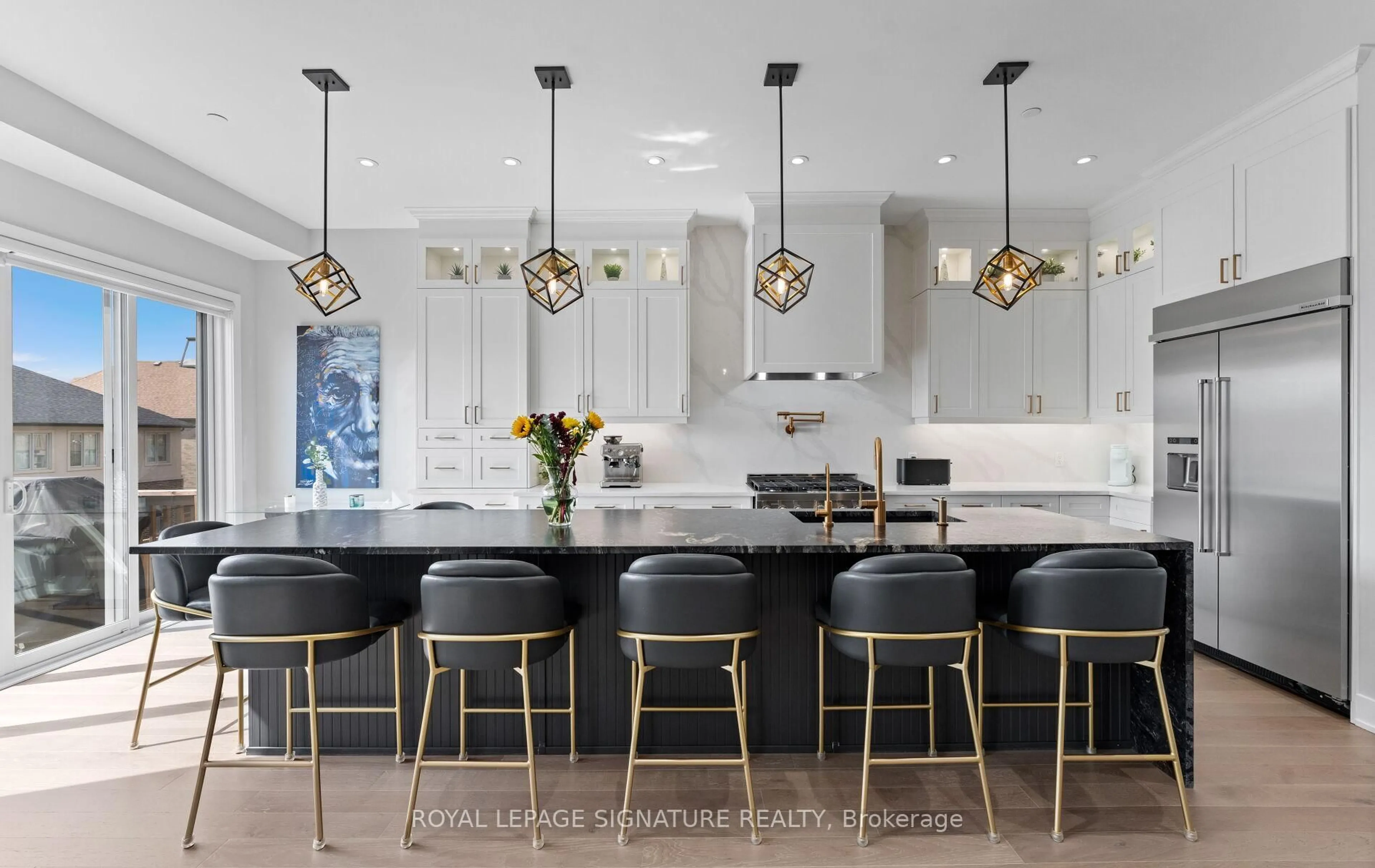 Contemporary kitchen, ceramic/tile floor for 29 Sikura Circ, Aurora Ontario L4G 3Y8