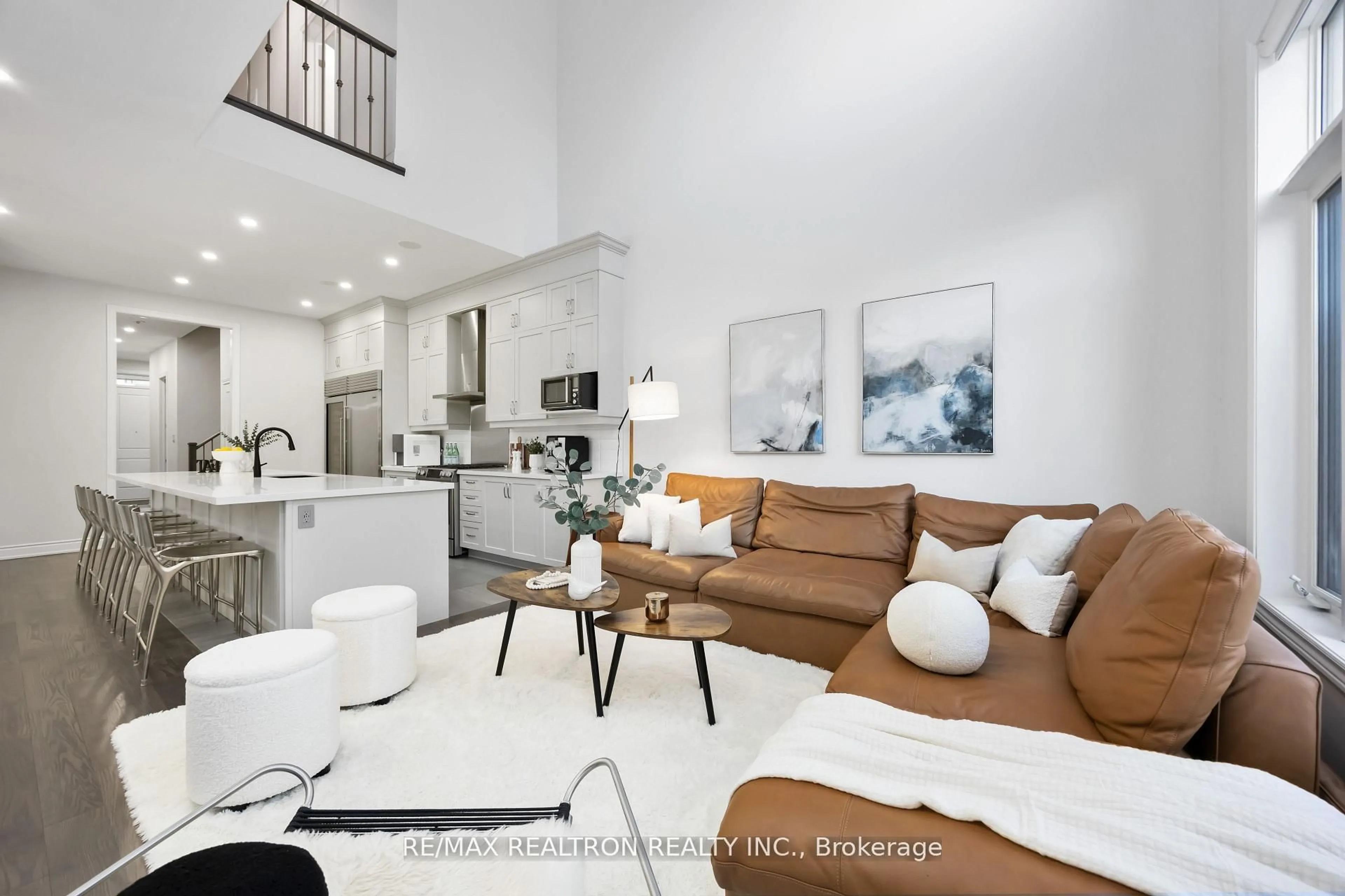 Living room with furniture, ceramic/tile floor for 600 Marc Santi Blvd, Vaughan Ontario L6A 4Z8