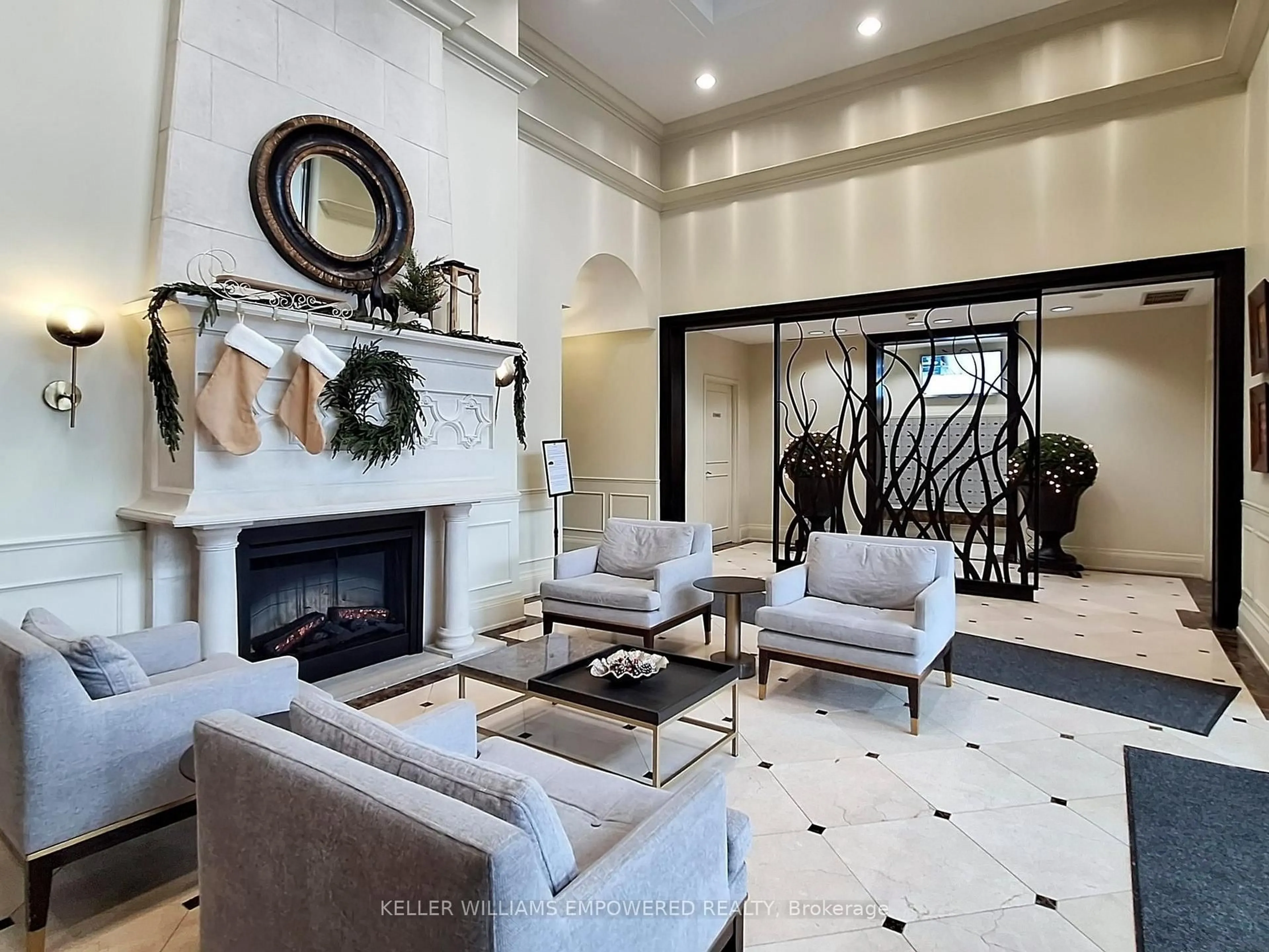 Living room with furniture, ceramic/tile floor for 330 Red Maple Rd #207, Richmond Hill Ontario L4C 0T6