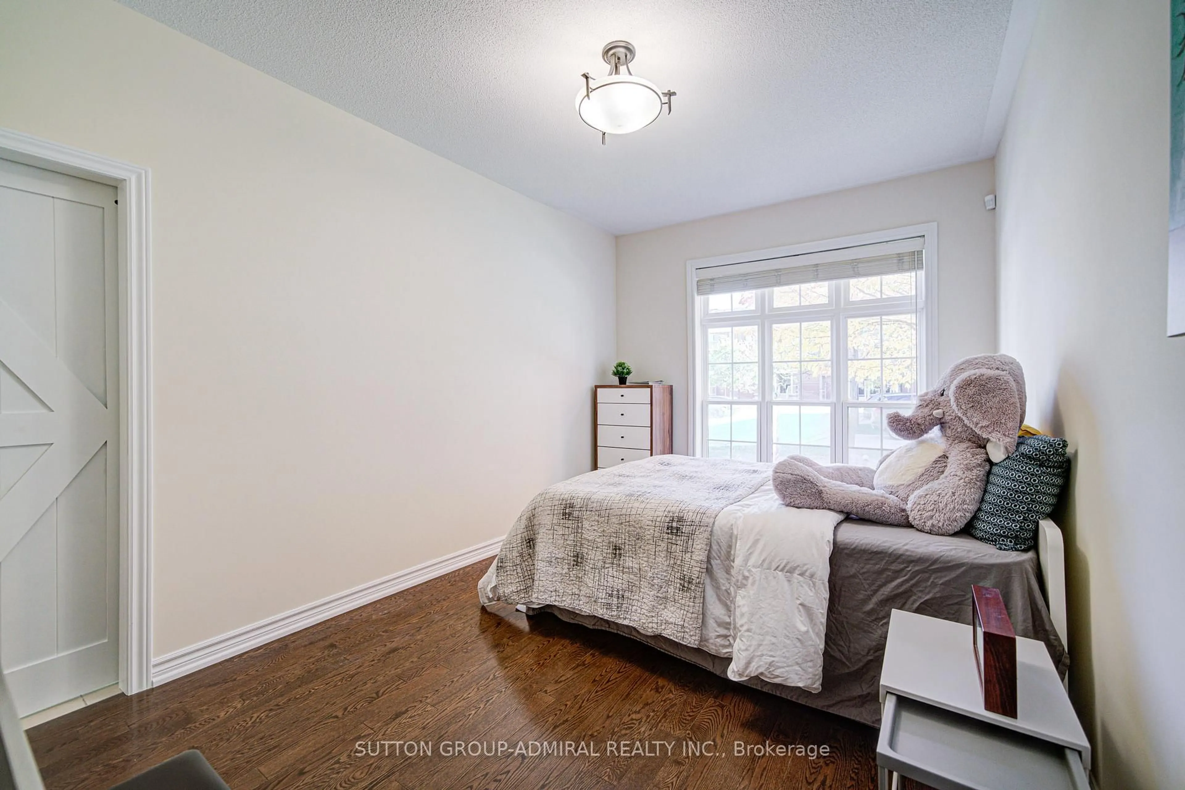 Bedroom with bed, wood/laminate floor for 9 Vandaam Lane, Markham Ontario L6C 0P1