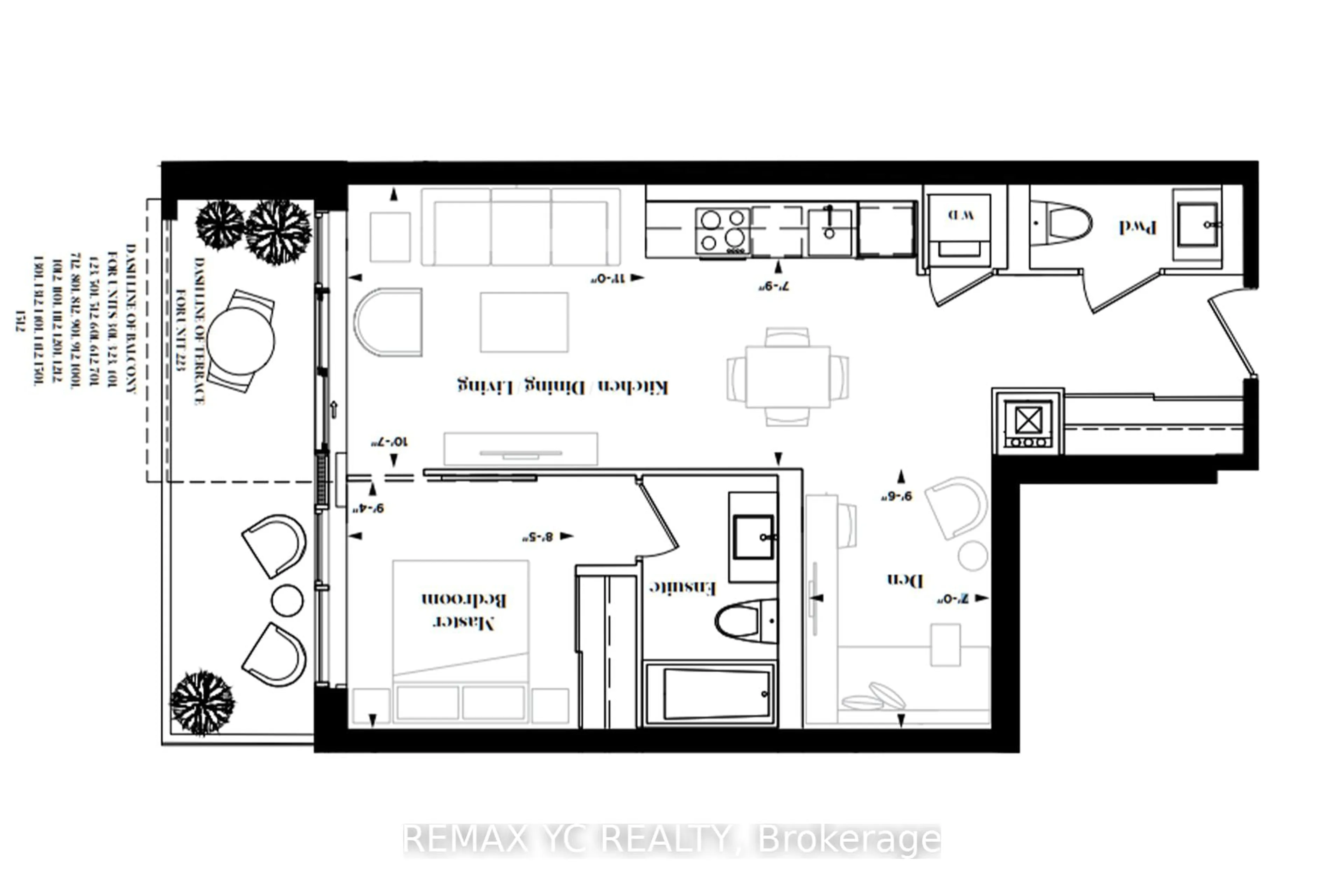 Floor plan for 185 Deerfield Rd #1201, Newmarket Ontario L3Y 0G7