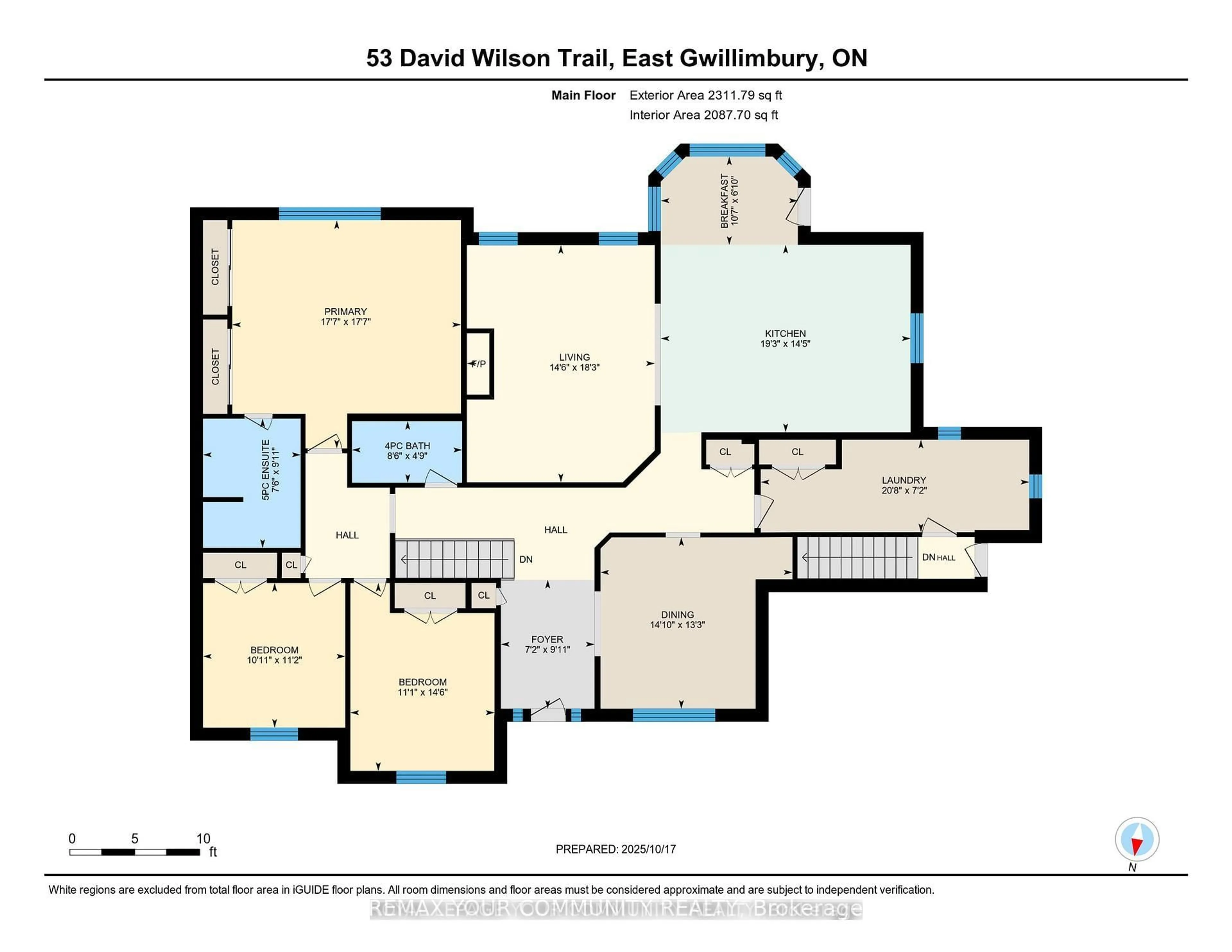 Floor plan for 53 David Willson Tr, East Gwillimbury Ontario L0G 1V0