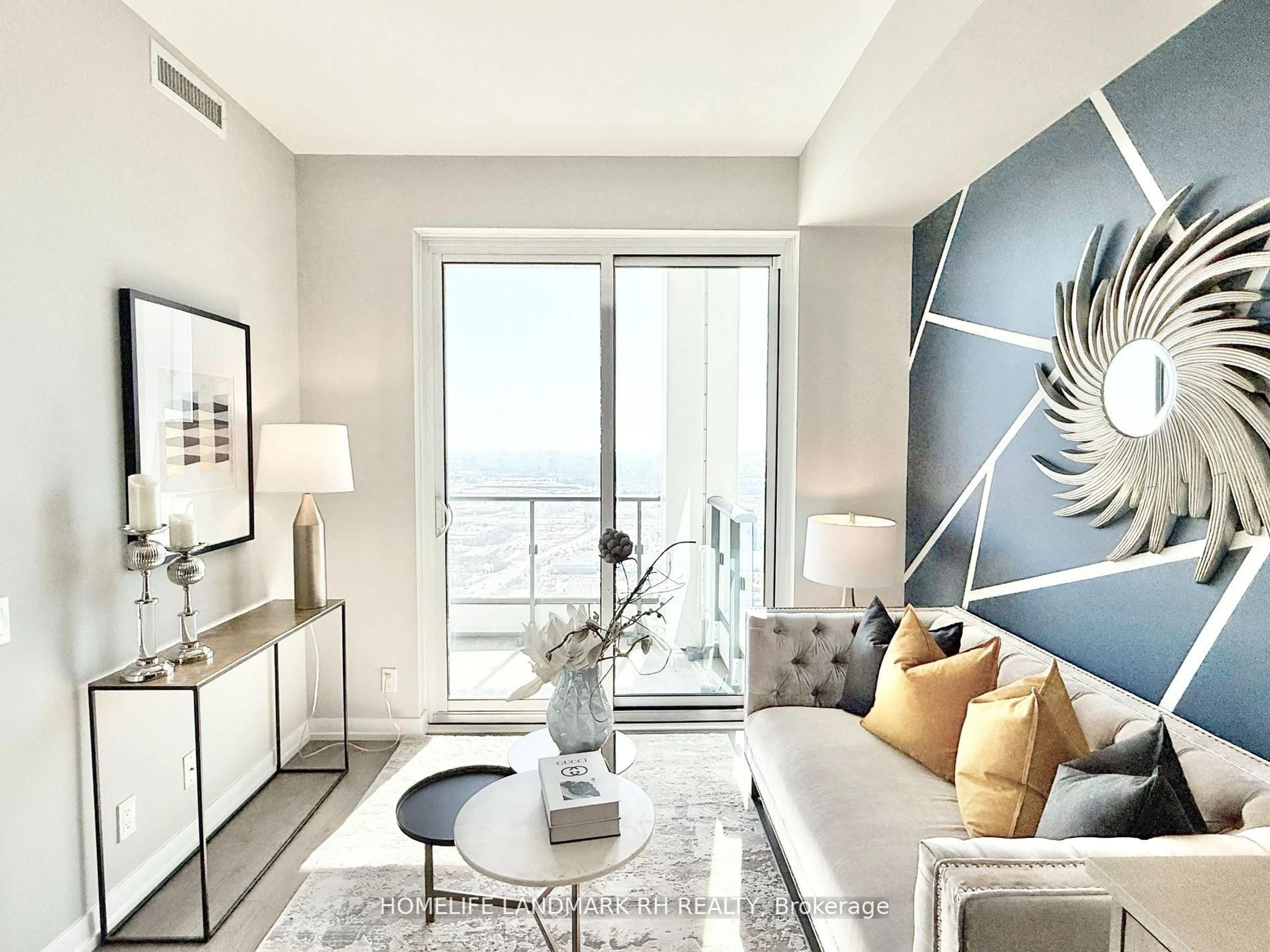 Living room with furniture, unknown for 950 Portage Pkwy #5608, Vaughan Ontario L4K 0J7