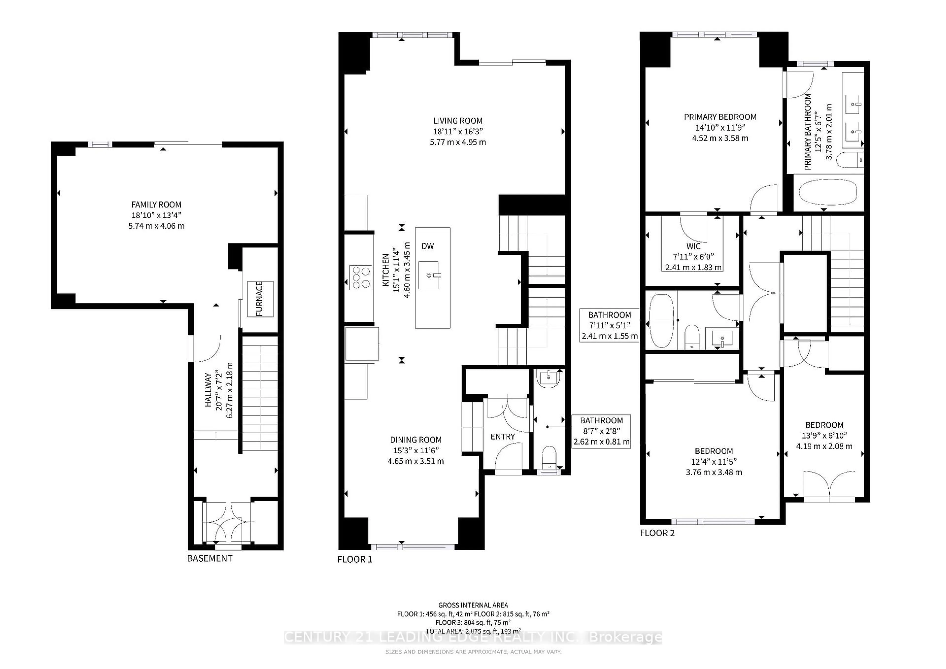Floor plan for 42 Genuine Lane, Richmond Hill Ontario L4B 0E5
