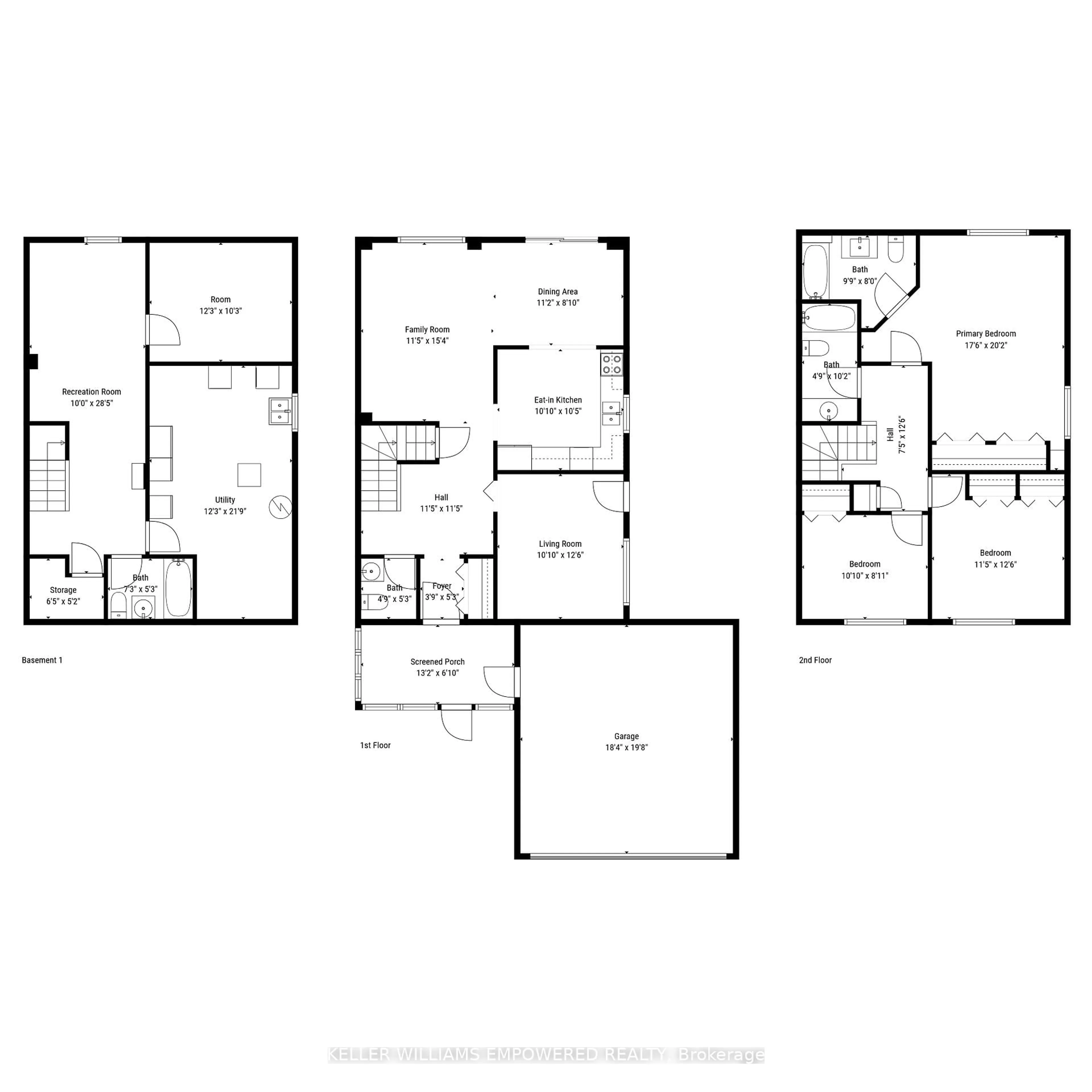 Floor plan for 175 Simonston Blvd, Markham Ontario L3T 4M1